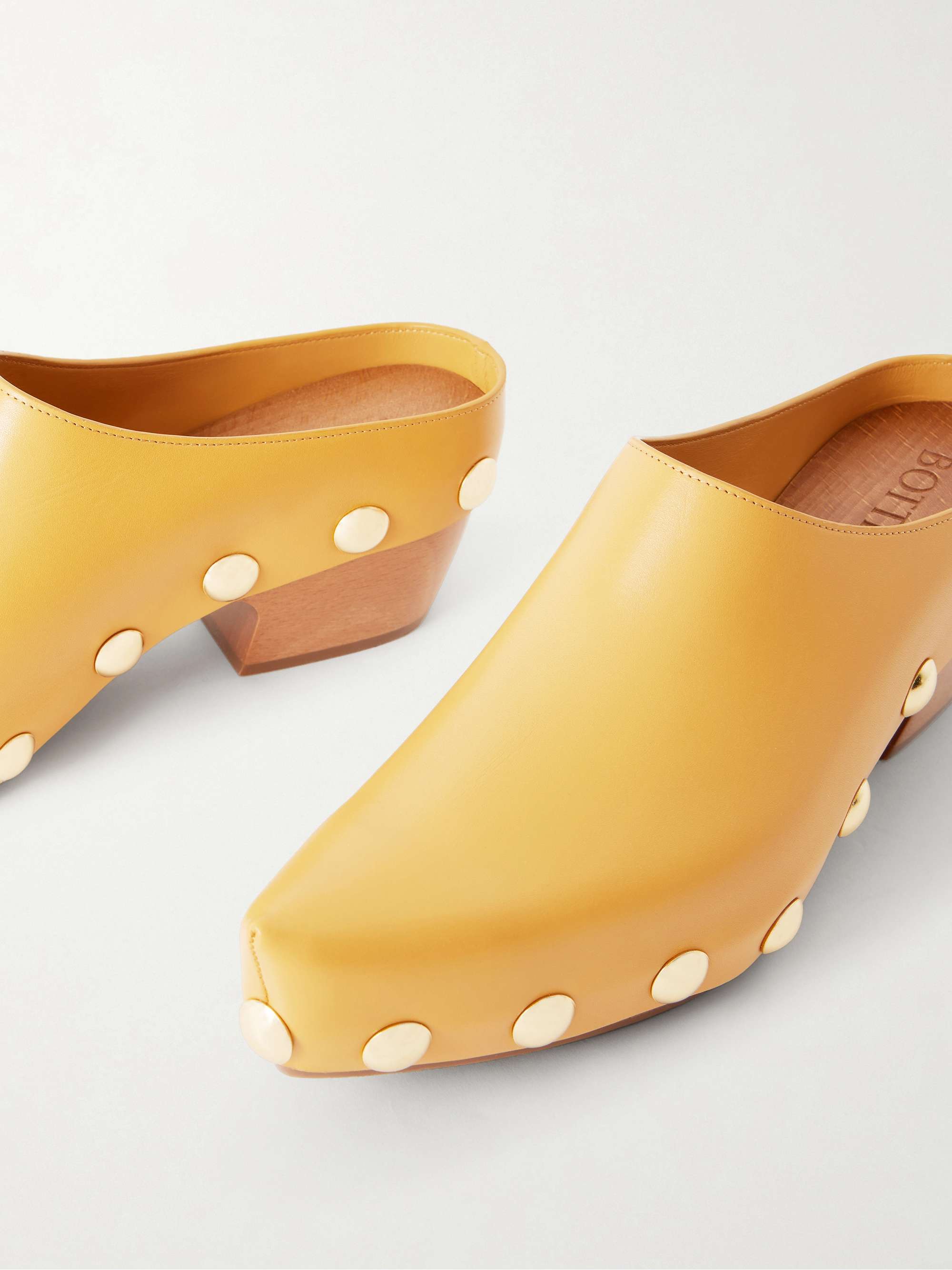 BOTTEGA VENETA Gondola studded leather clogs | NET-A-PORTER