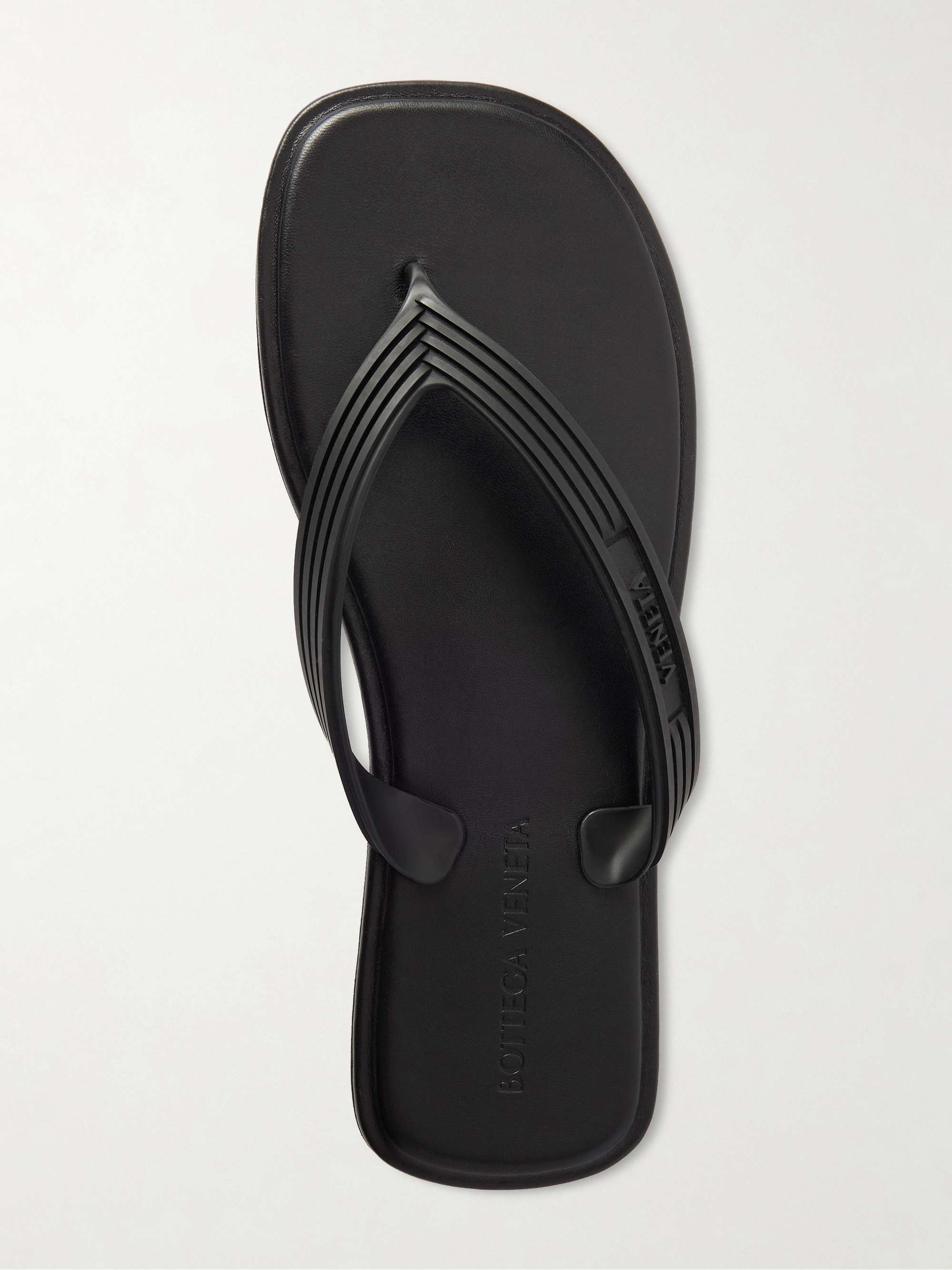 BOTTEGA VENETA Sampieri Flat Thong rubber flip flops | NET-A-PORTER