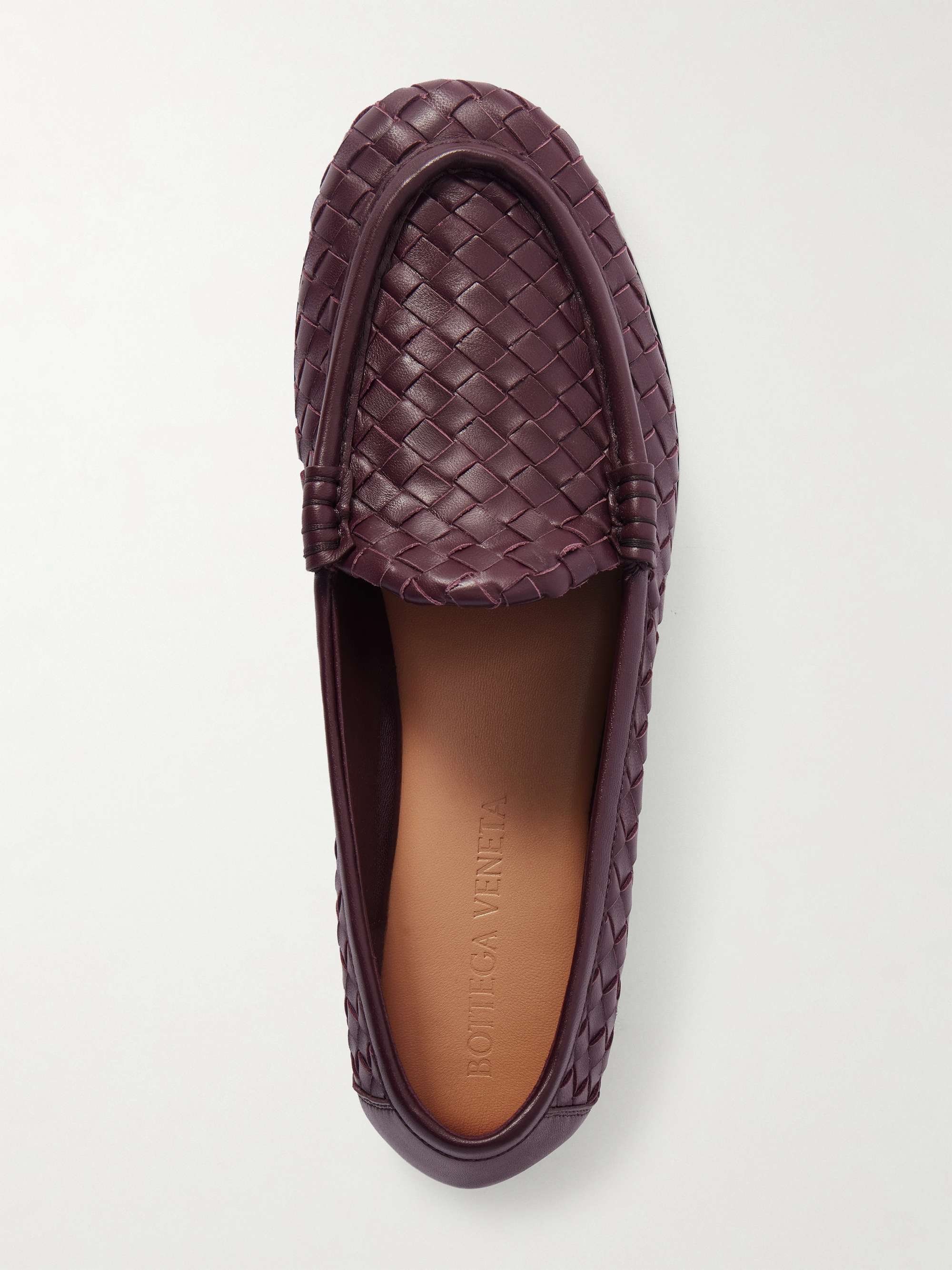 BOTTEGA VENETA Silenzio intrecciato leather loafers | NET-A-PORTER