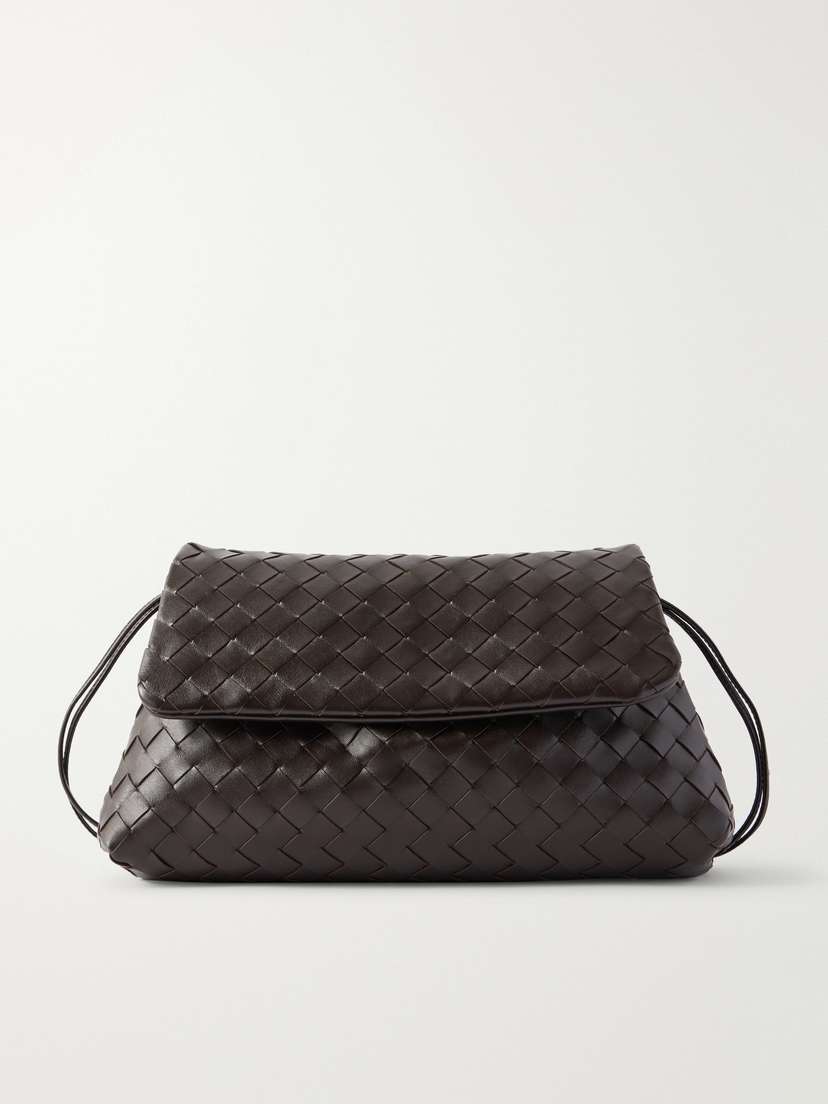 Bottega Veneta Giorno Intrecciato Leather Shoulder Bag
