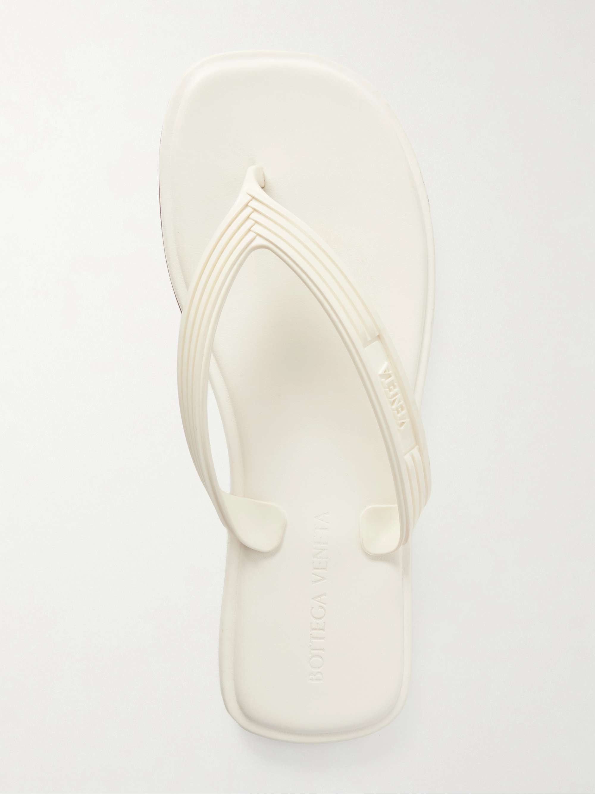 BOTTEGA VENETA Sampieri Flat Thong rubber flip flops | NET-A-PORTER