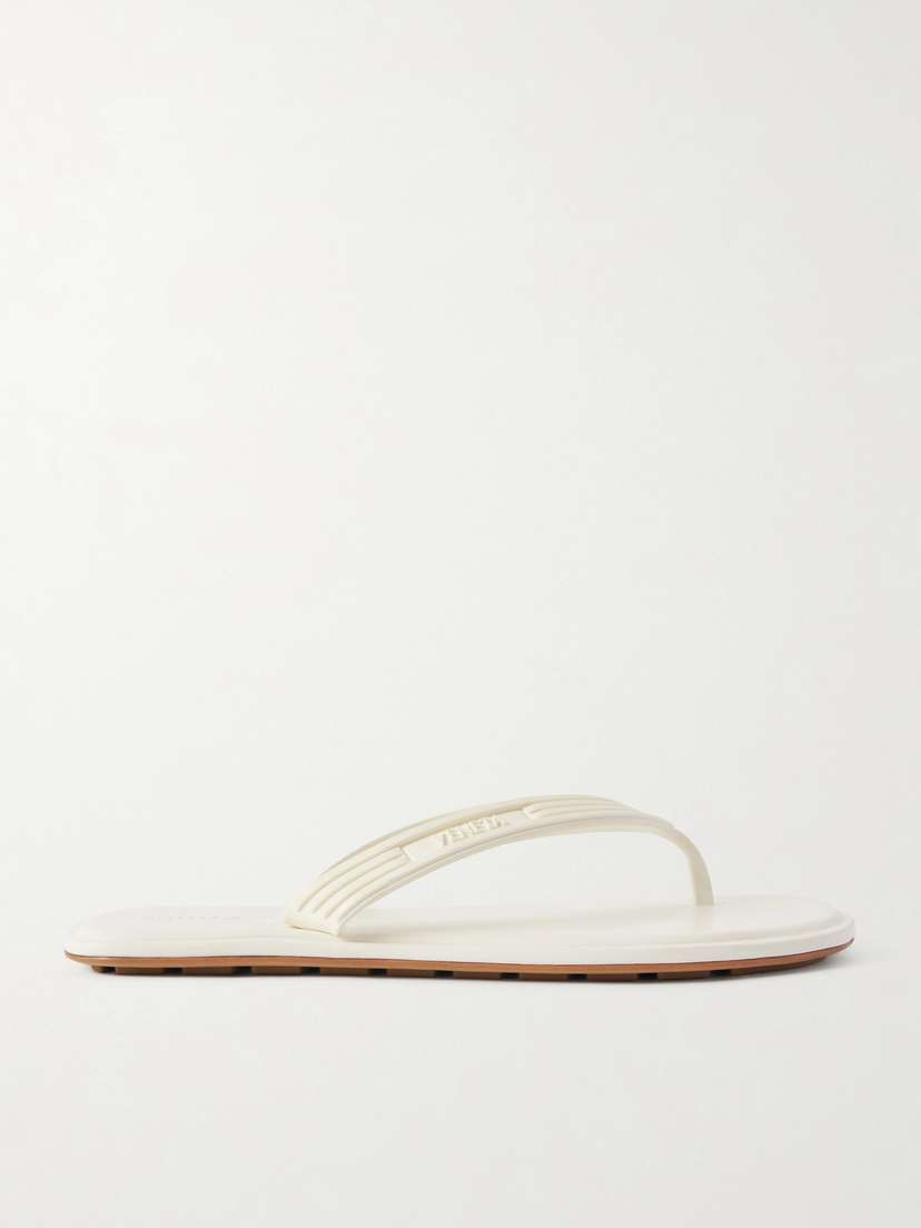 Bottega Veneta Sampieri Flat Thong Rubber Flip Flops