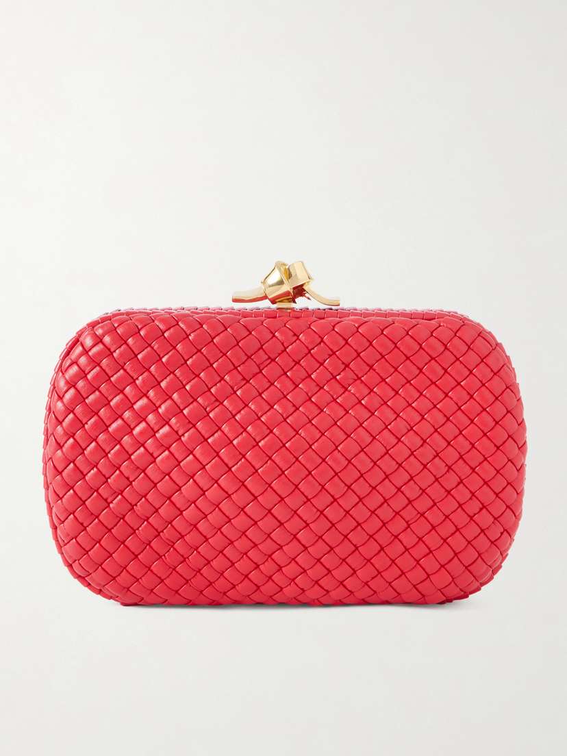 Bottega Veneta Knot Intrecciato Leather Clutch