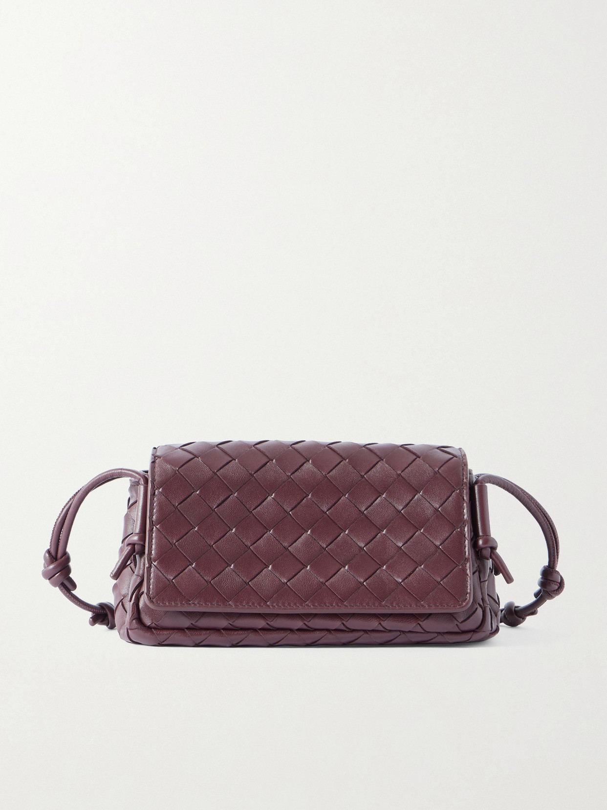 Bottega Veneta - Notturno Intrecciato Leather Shoulder Bag - Red