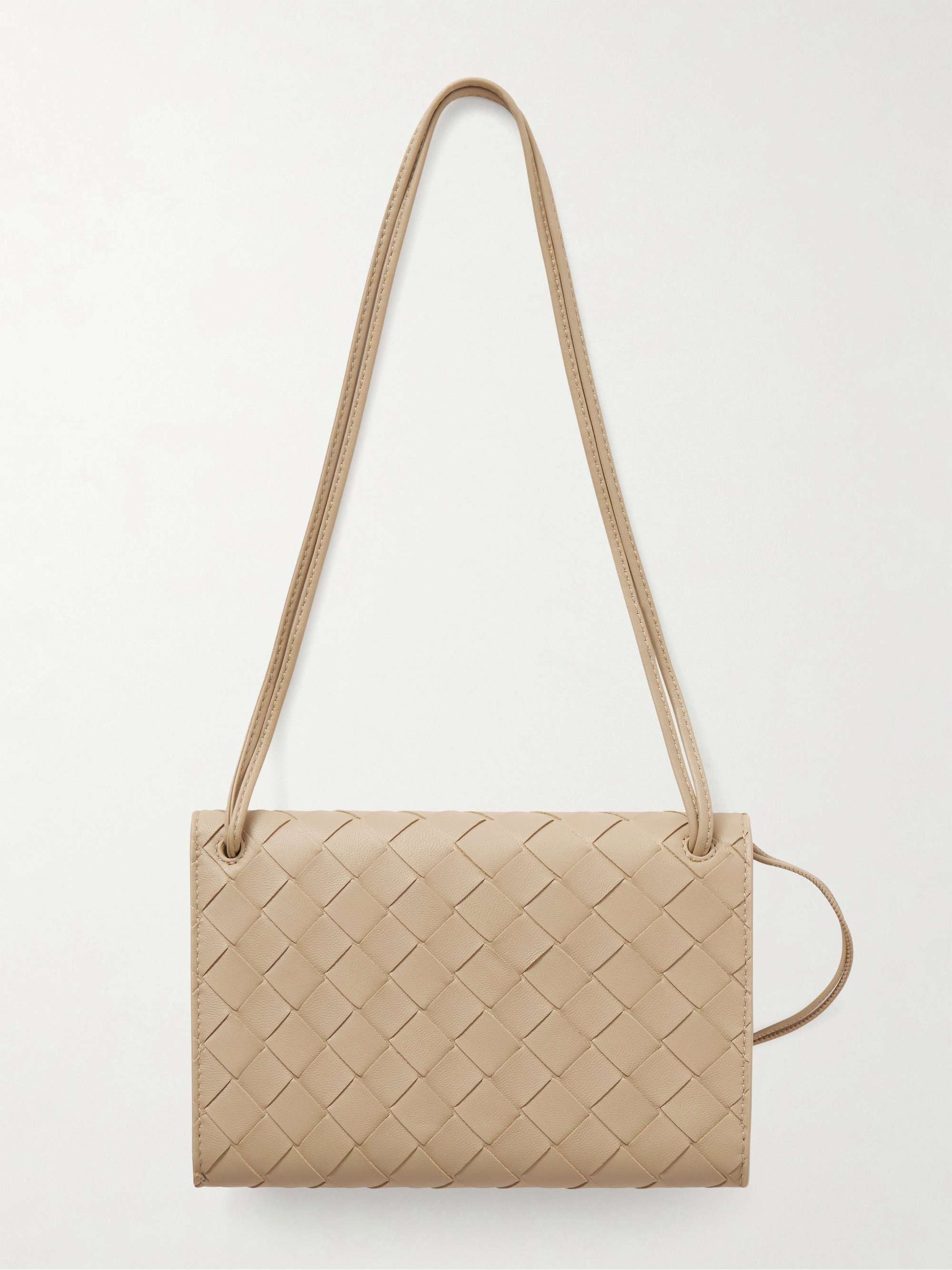 BOTTEGA VENETA Andiamo intrecciato leather pouch | NET-A-PORTER