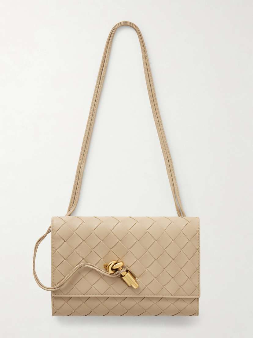 Bottega Veneta Andiamo Intrecciato Leather Pouch
