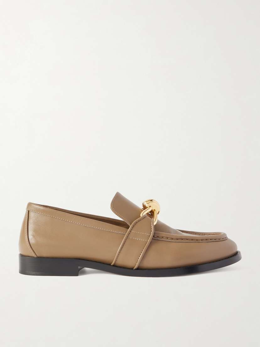 Bottega Veneta Astaire Embellished Leather Loafers