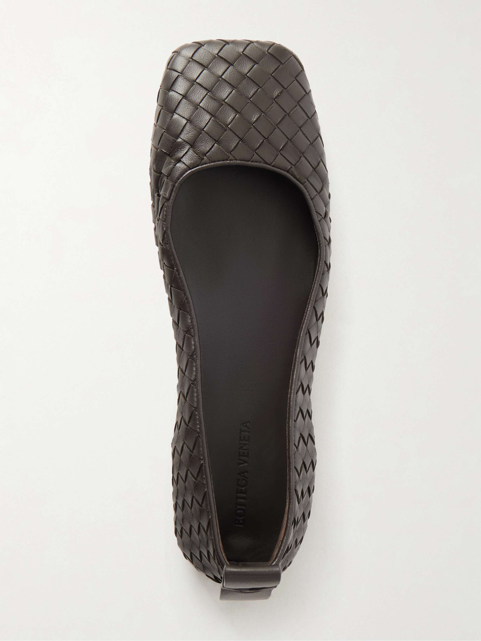 BOTTEGA VENETA Charlotte intrecciato leather ballet flats | NET-A