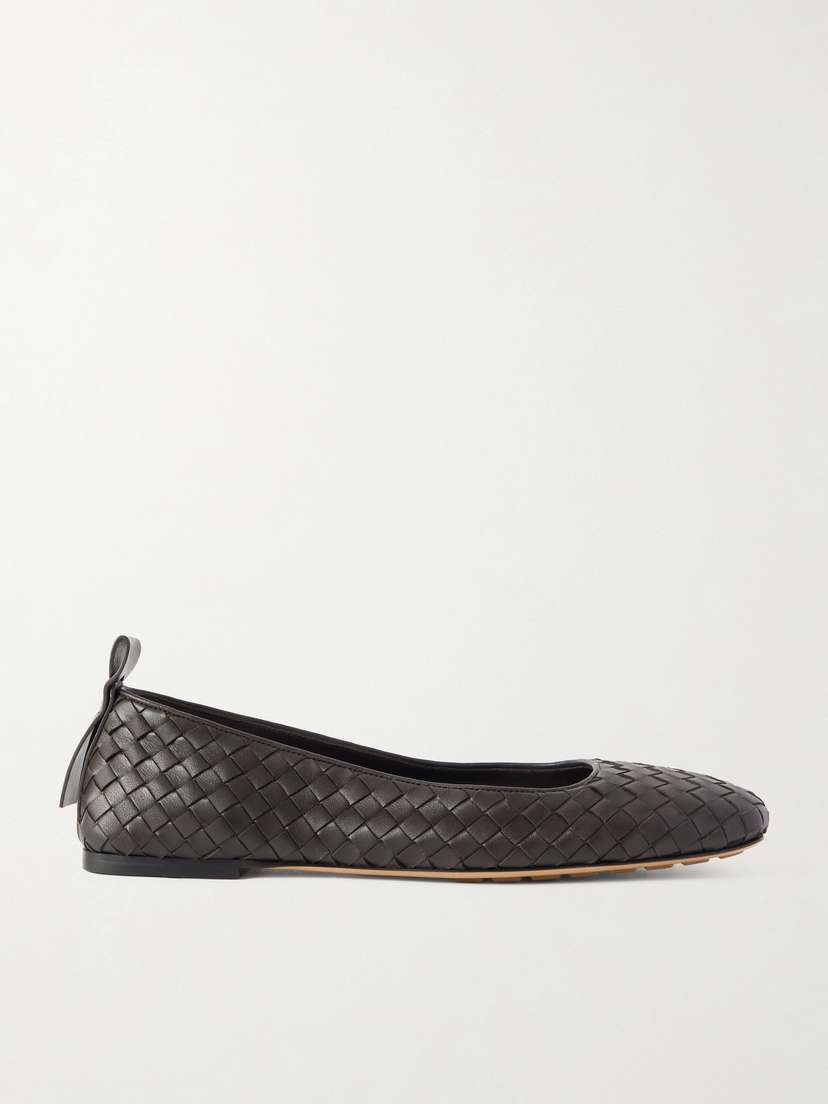 Bottega Veneta Charlotte Intrecciato Leather Ballet Flats