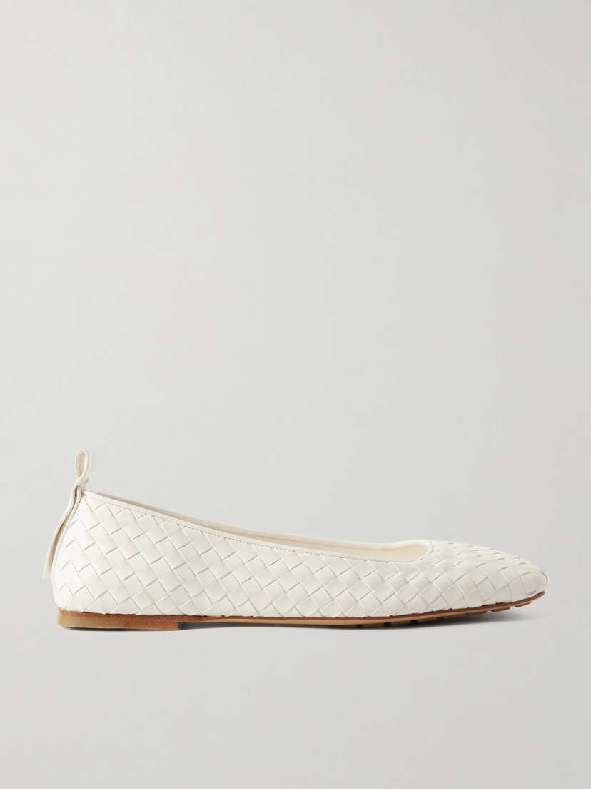 Bottega Veneta Charlotte Intrecciato Leather Ballet Flats
