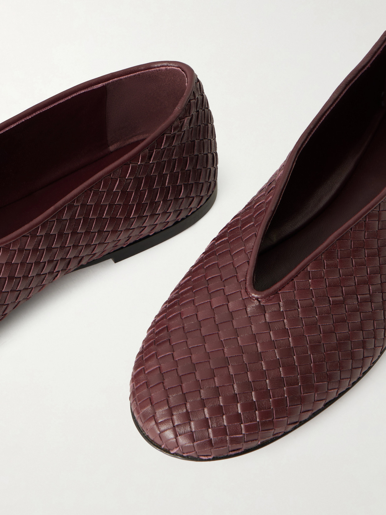 Rosa Intrecciato Ballet Flats