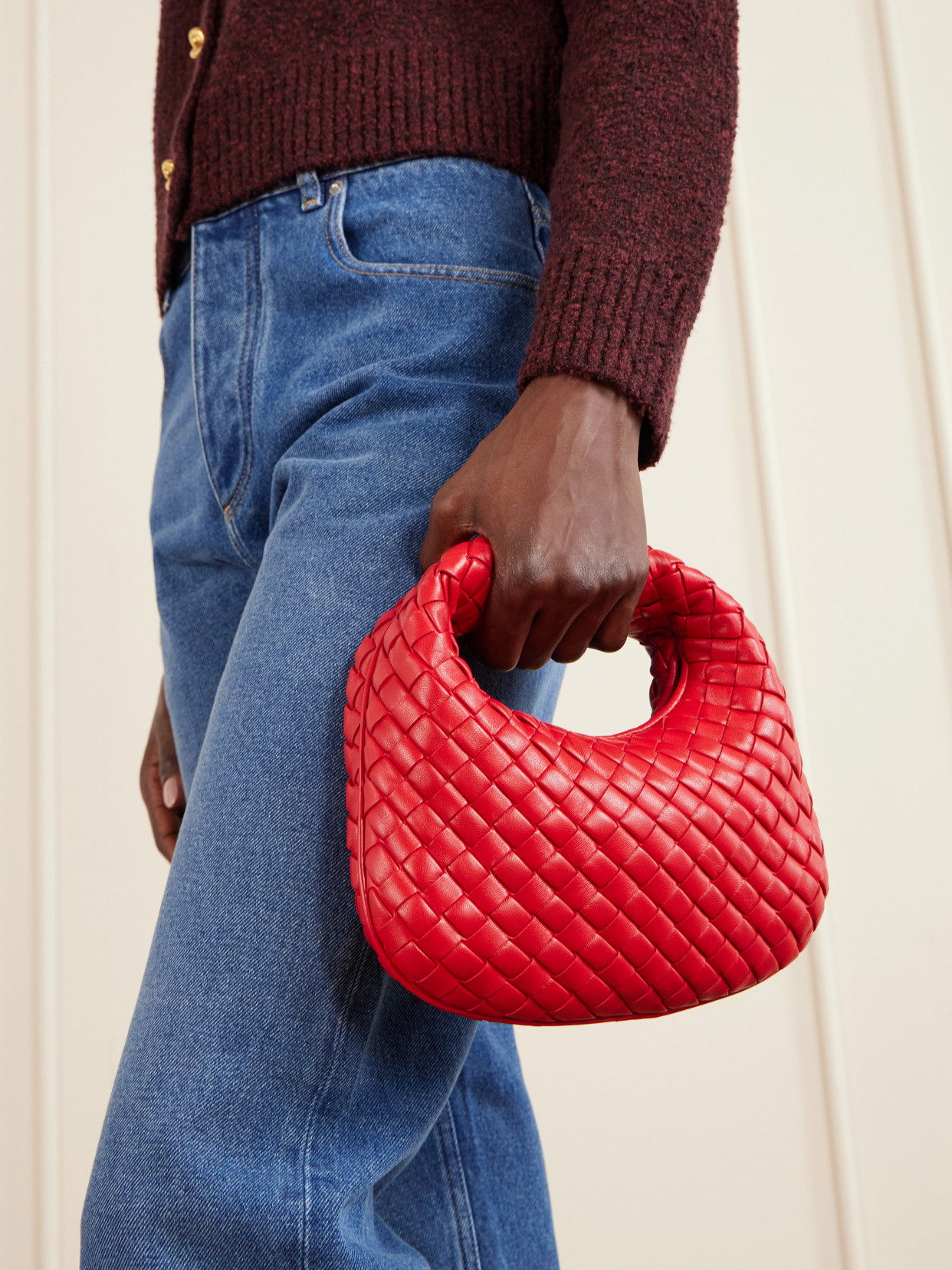 Baby Veneta Intrecciato Shoulder Bag