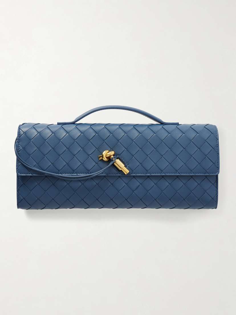Bottega Veneta Andiamo Long Intrecciato Leather Clutch