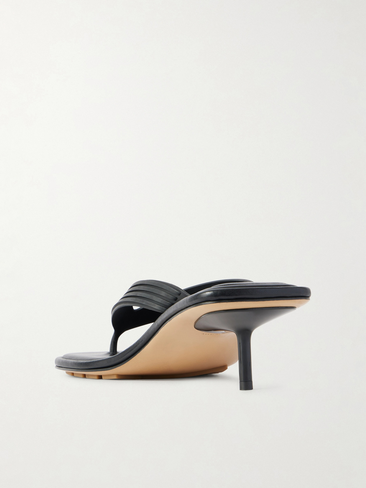 Sampieri Thong Logo-Embossed Leather-Trimmed Rubber Sandals