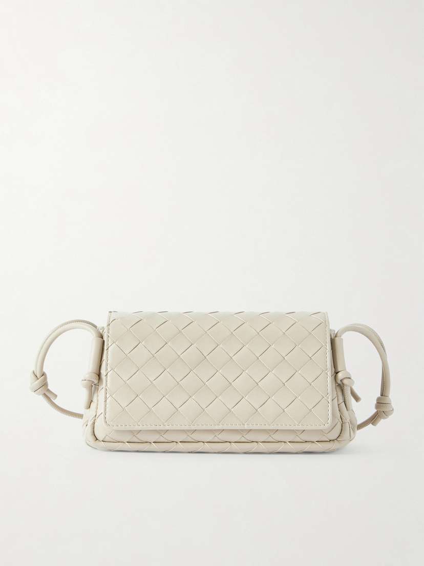 Bottega Veneta Notturno Intrecciato Leather Shoulder Bag