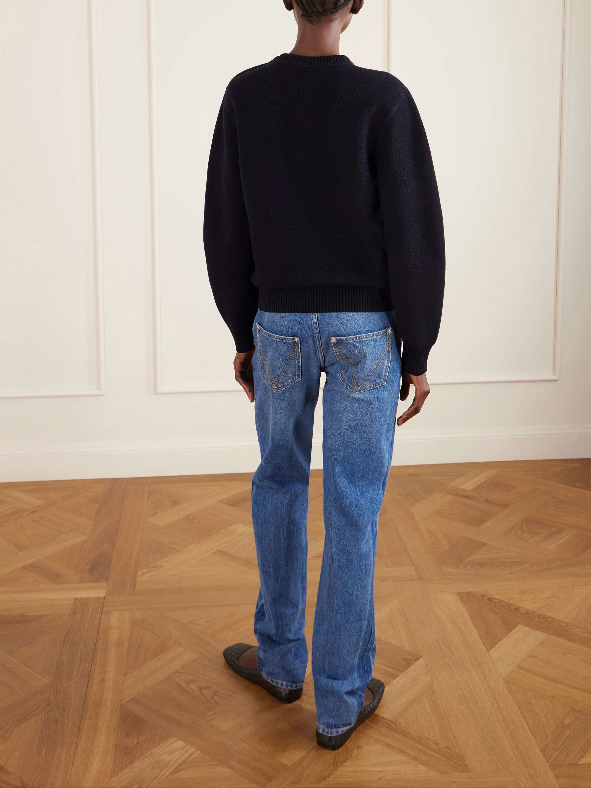 BOTTEGA VENETA Embellished wool and cotton-blend sweater | NET-A