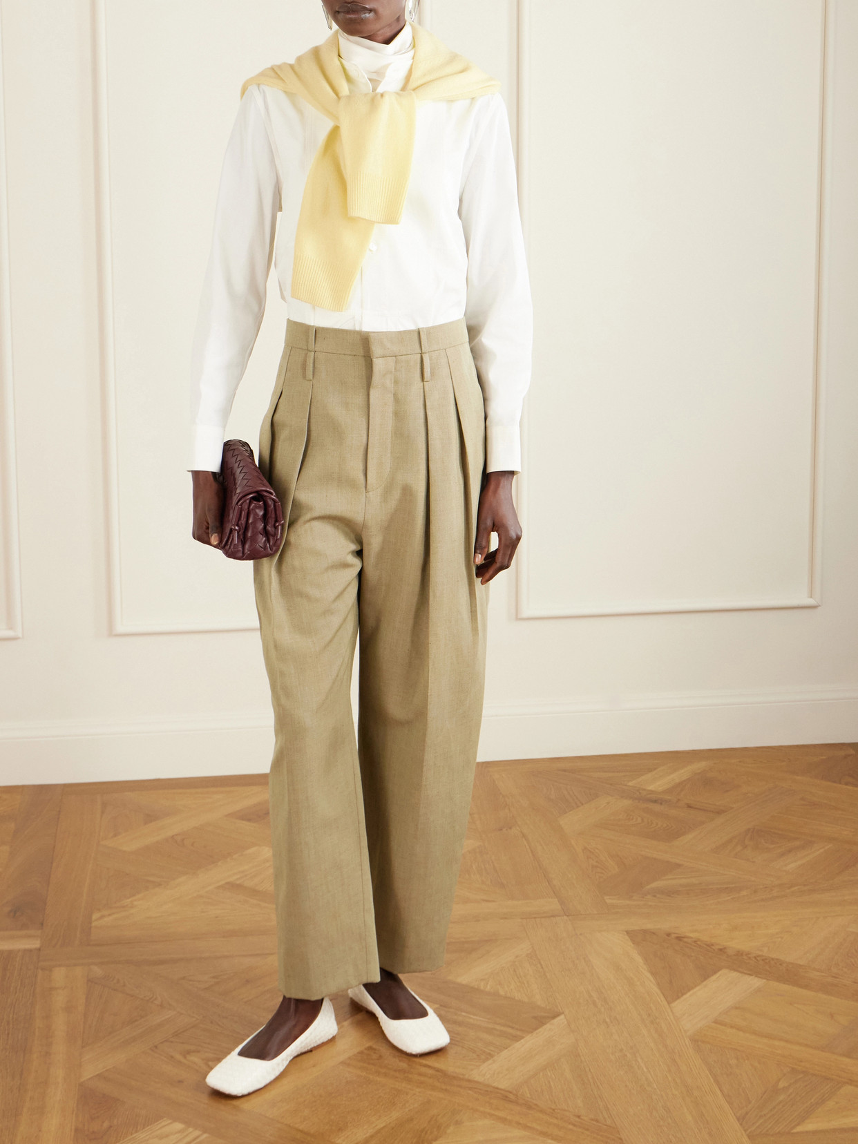 Tie-Detailed Stretch-Silk Top