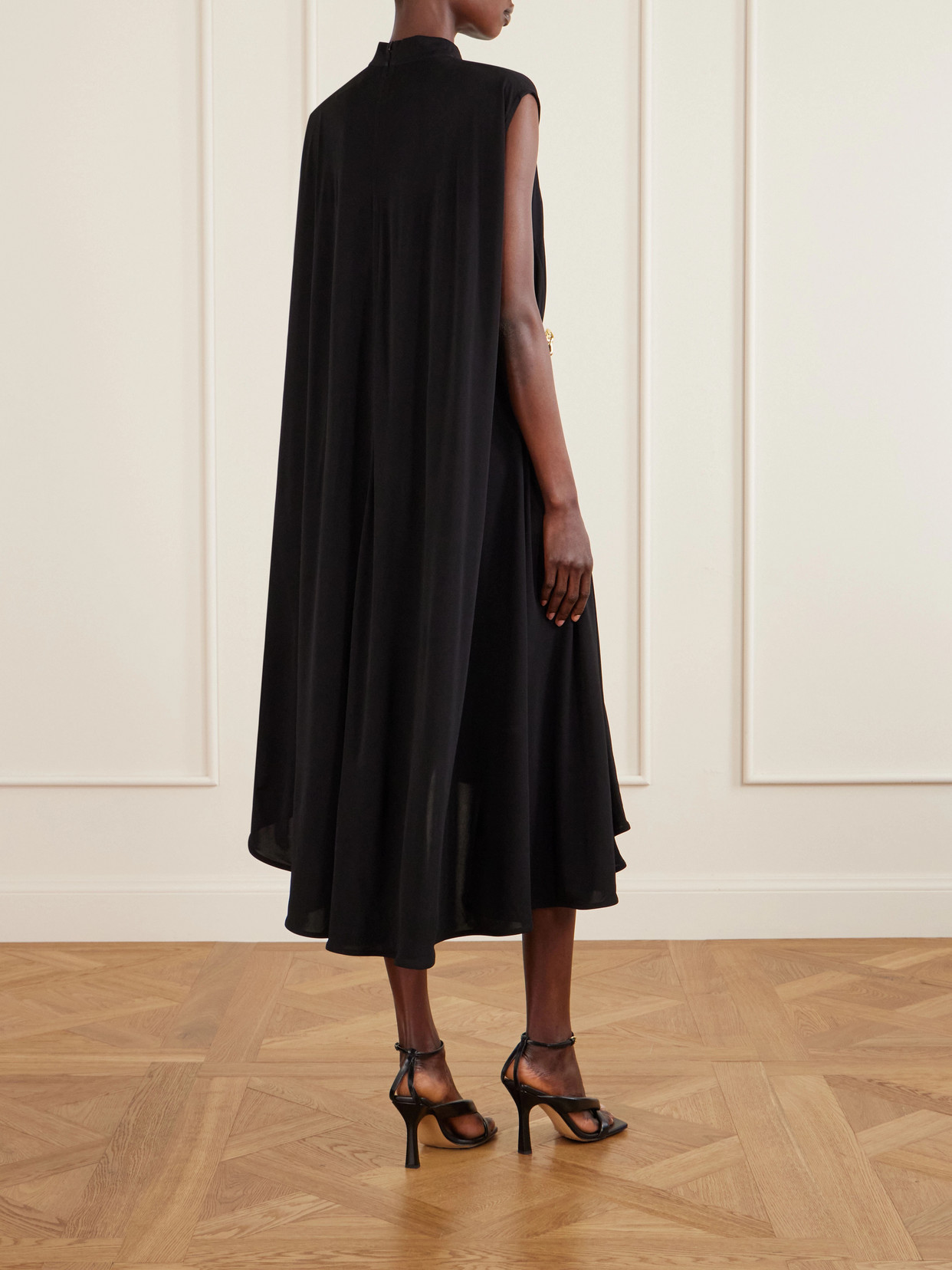 Embellished Jersey Midi Dress