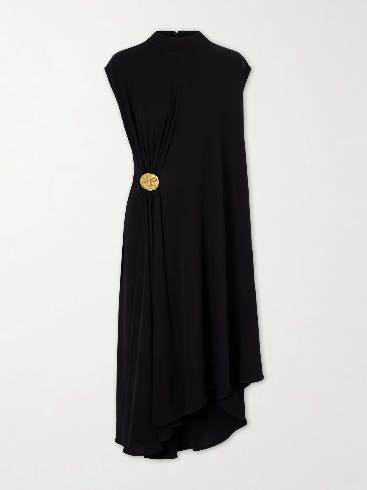 Embellished Jersey Midi Dress
