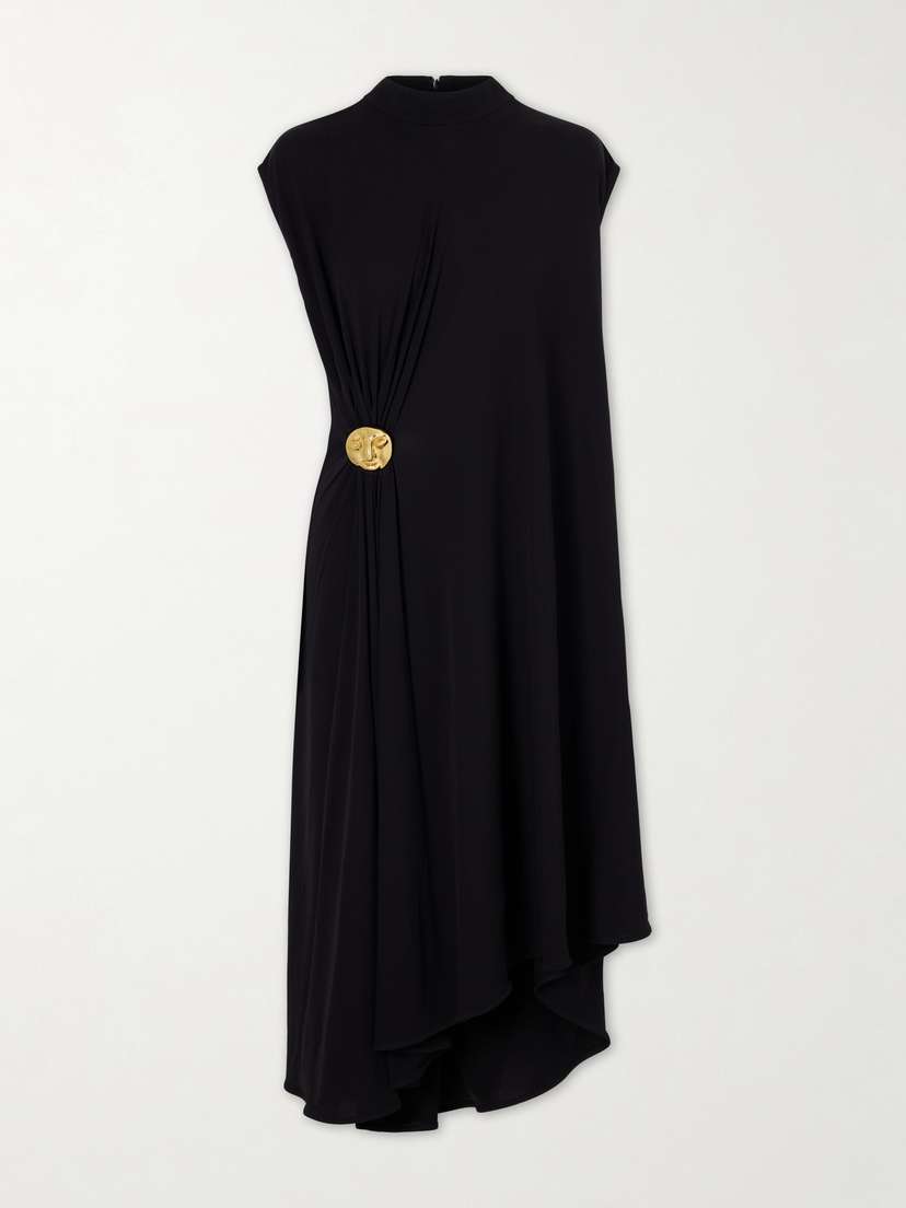 Bottega Veneta Embellished Jersey Midi Dress