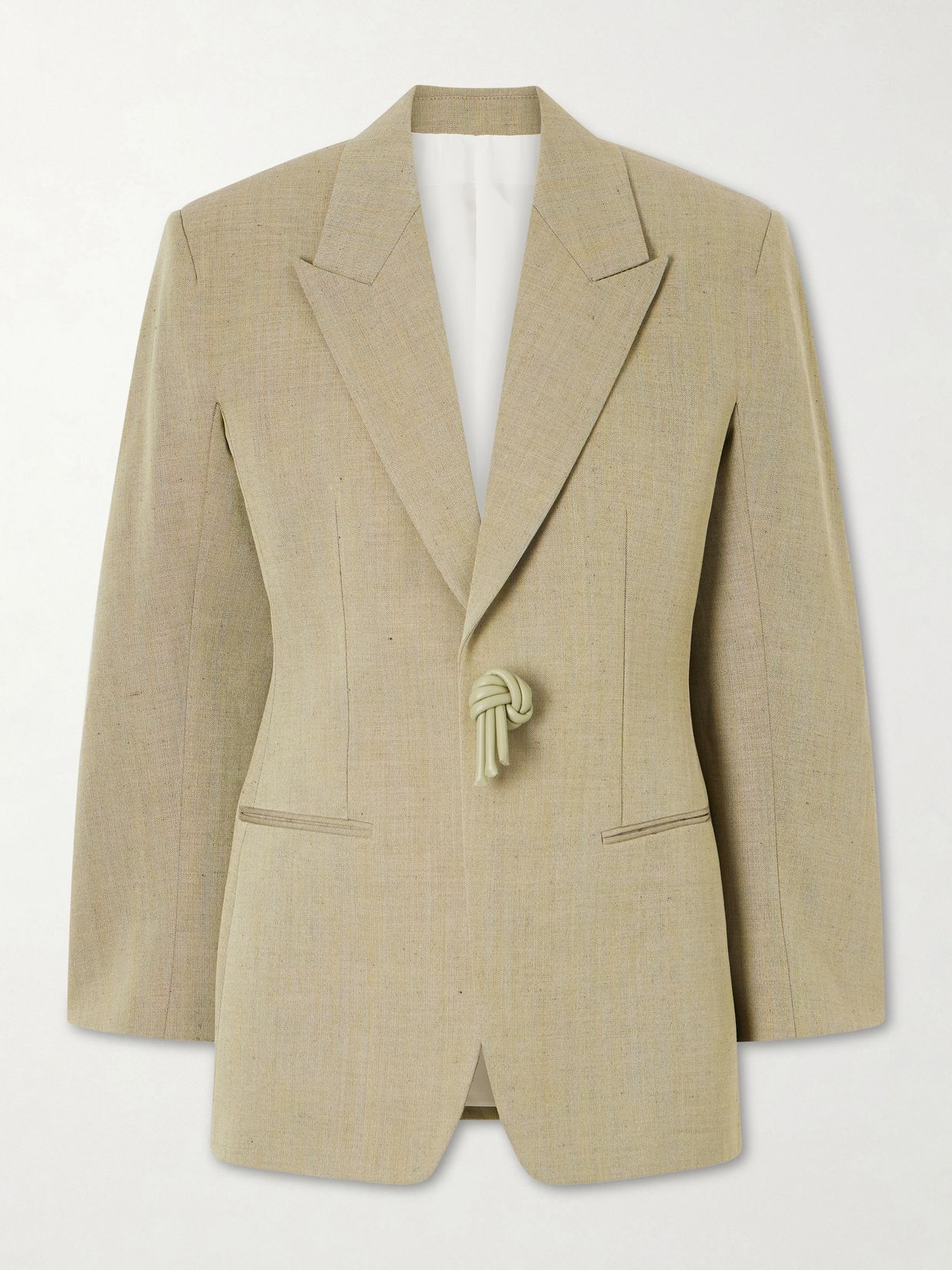 Embellished wool-blend blazer