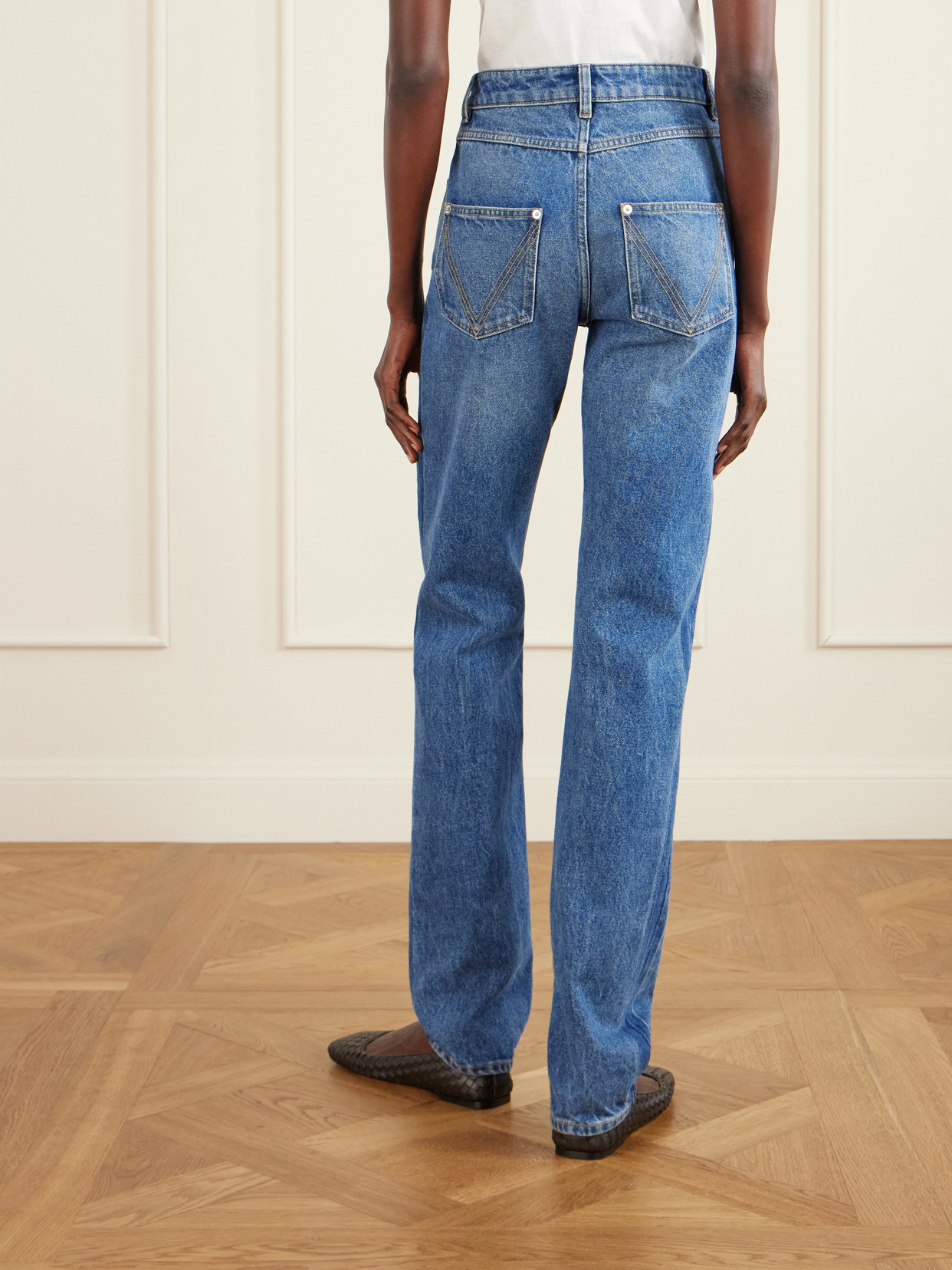 High-Rise Slim-Leg Jeans