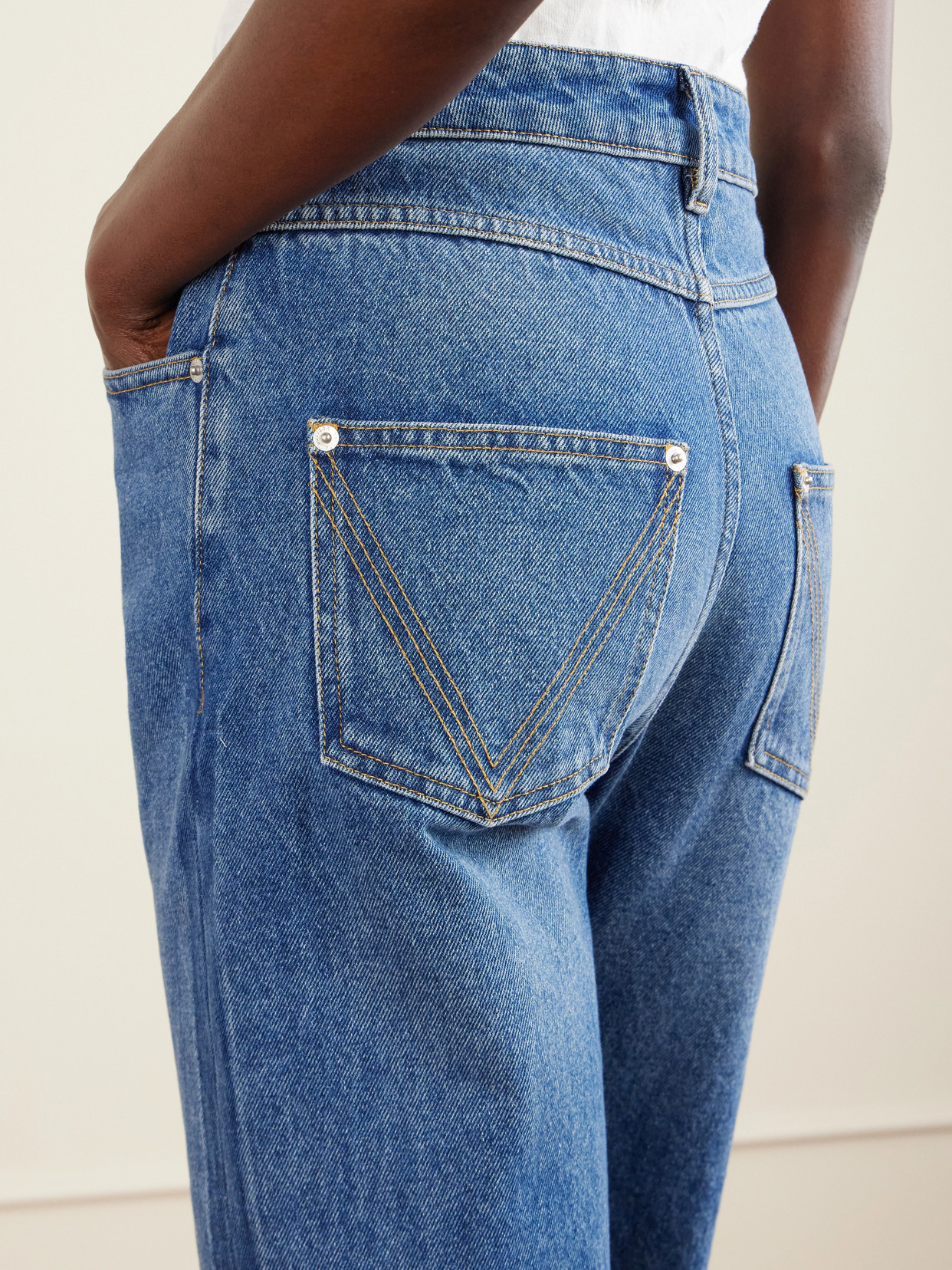 High-Rise Slim-Leg Jeans