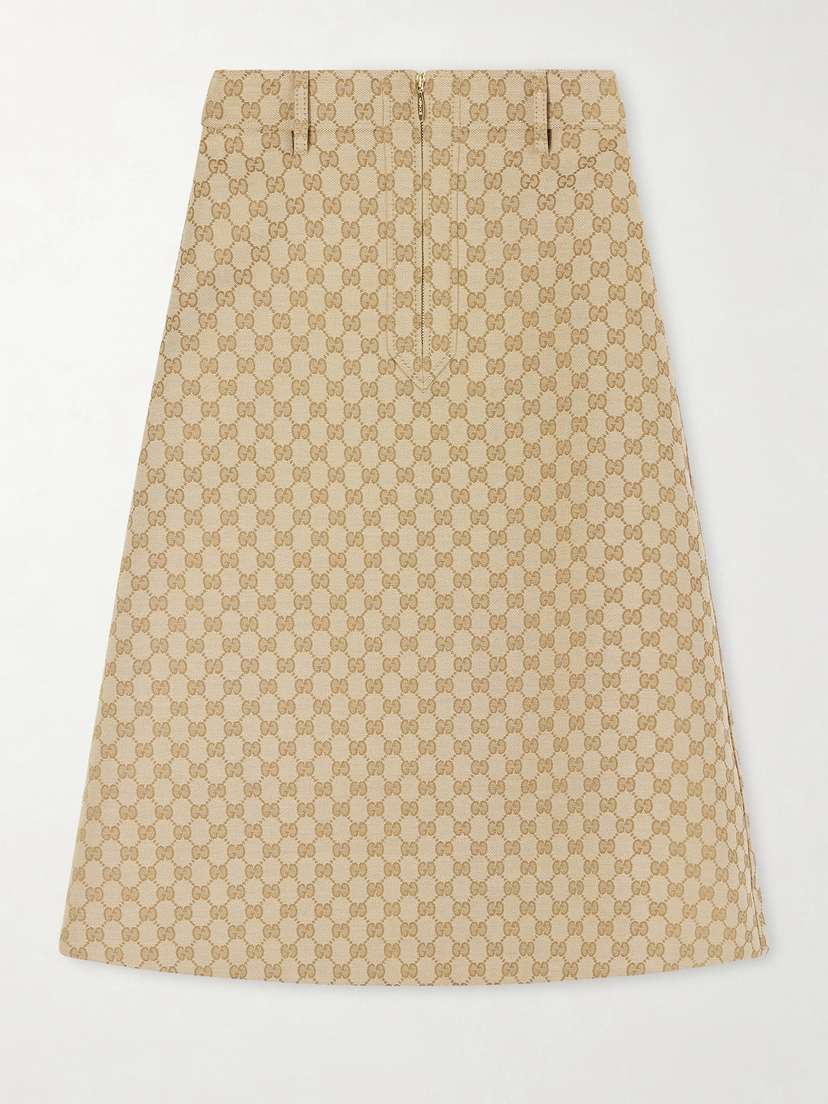 Gucci Canvas-jacquard Skirt