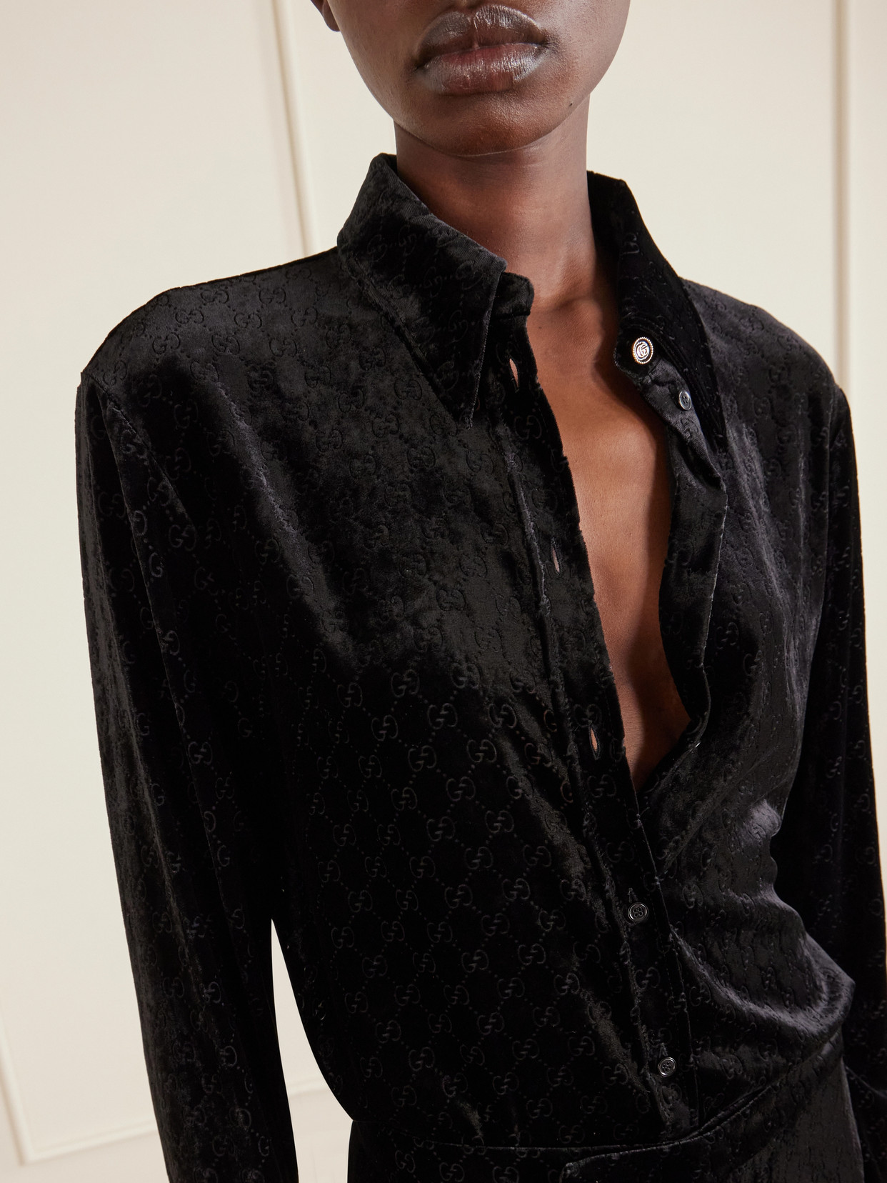 Devoré-Velvet Shirt