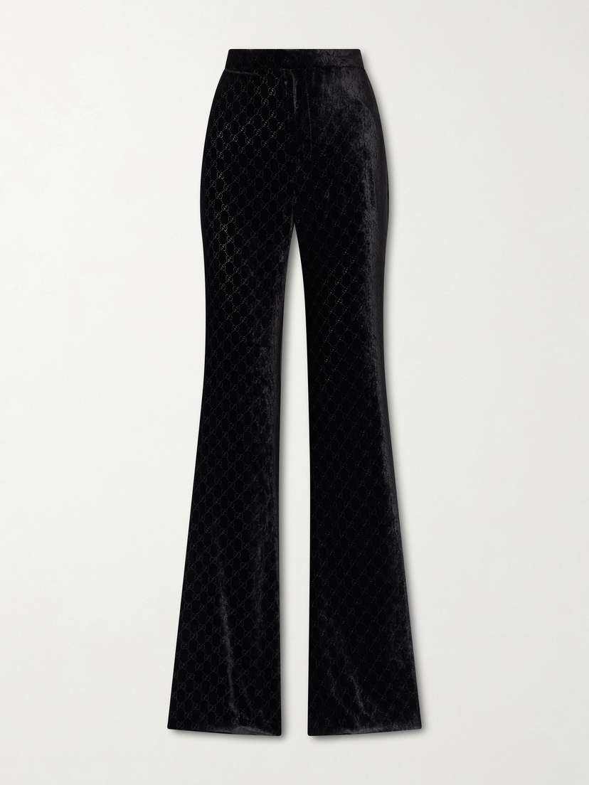 Gucci Devoré-velvet Pants