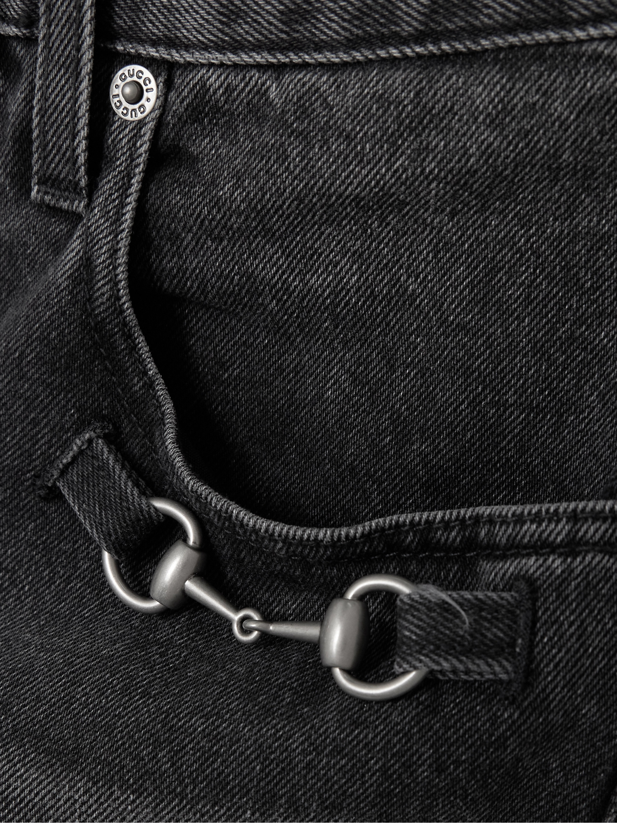 Gucci Horsebit-detailed low-rise bootcut jeans