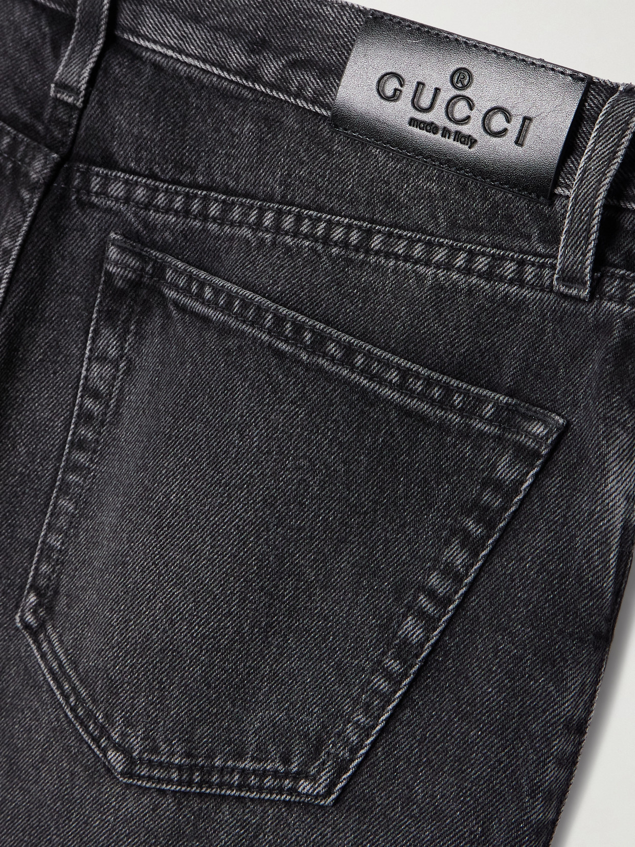 Horsebit-Detailed Low-Rise Bootcut Jeans