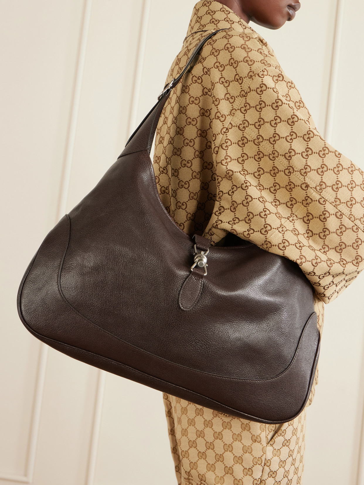 Jackie 1961 Large Textured-Leather Shoulder Bag