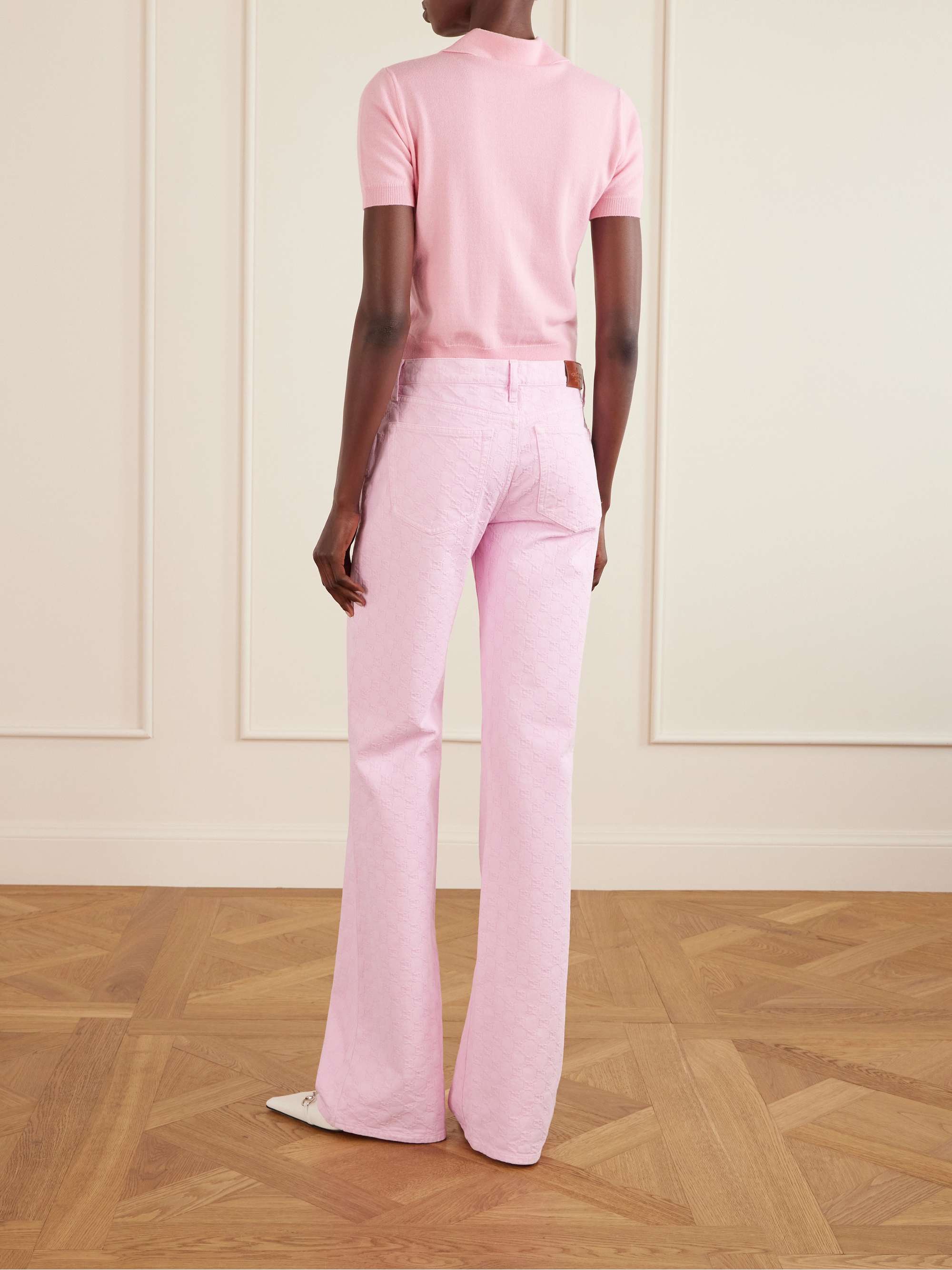 GUCCI GG logo-jacquard low-rise straight-leg jeans | NET-A-PORTER