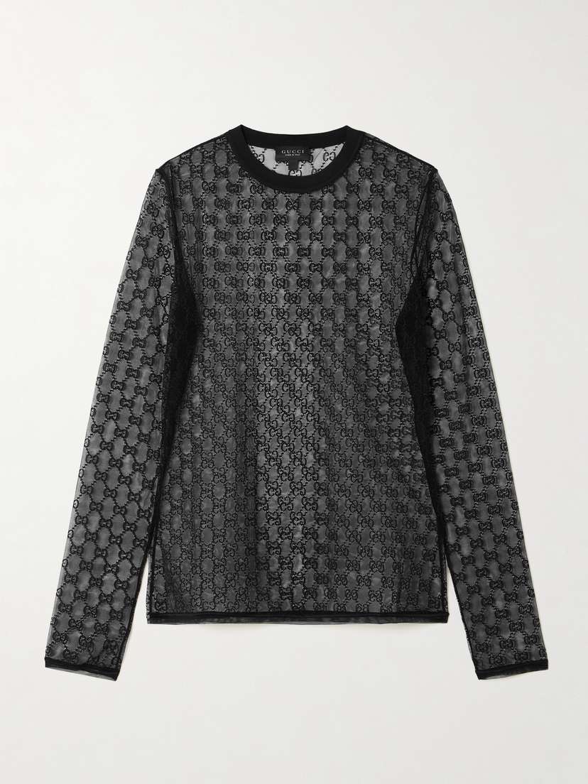 Gucci Gg Stretch-lace Top