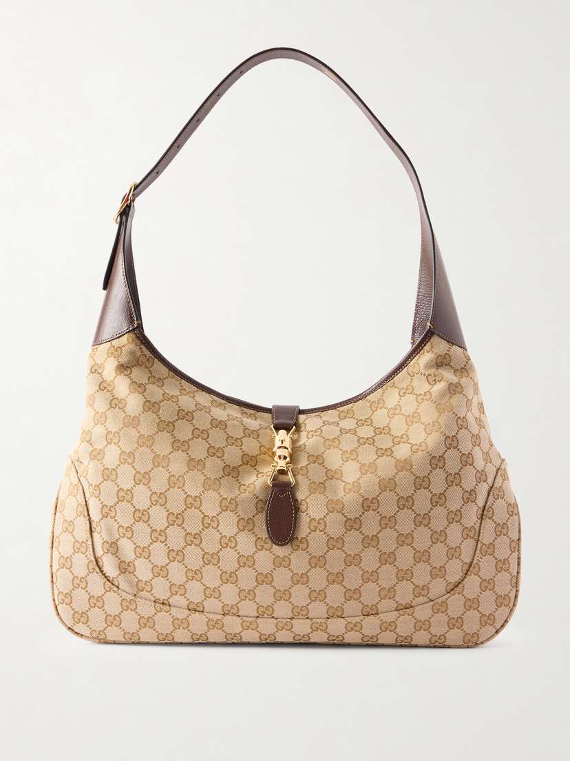 Gucci Jackie 1961 Leather-trimmed Printed Coated-canvas Shoulder Bag