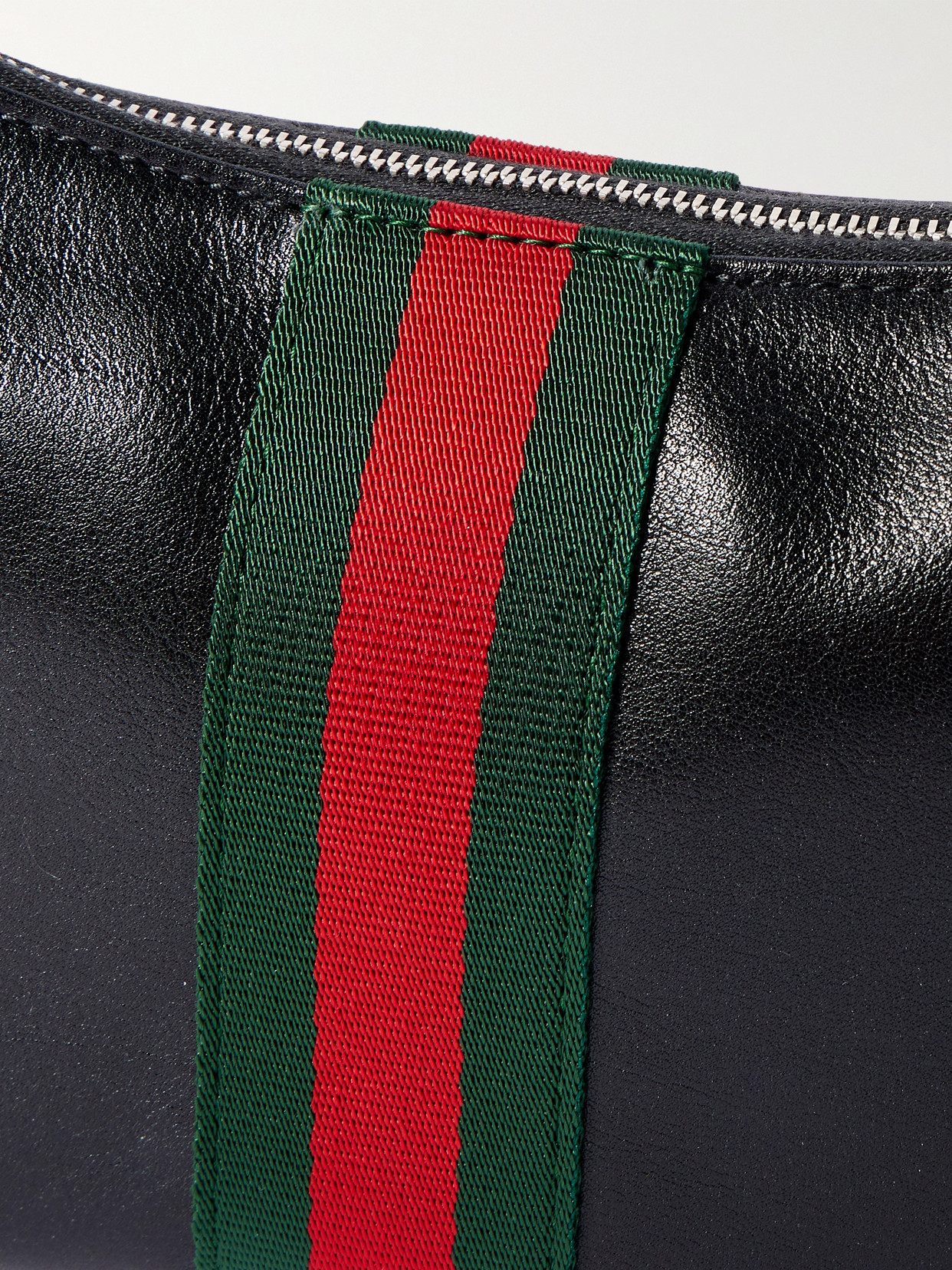 Lunetta Leather-Trimmed Canvas-Jacquard Shoulder Bag