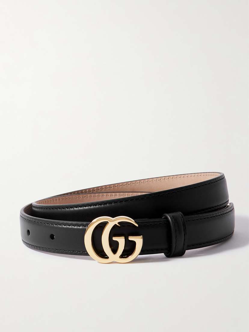 Gucci Flat Marmont Gg Leather Belt