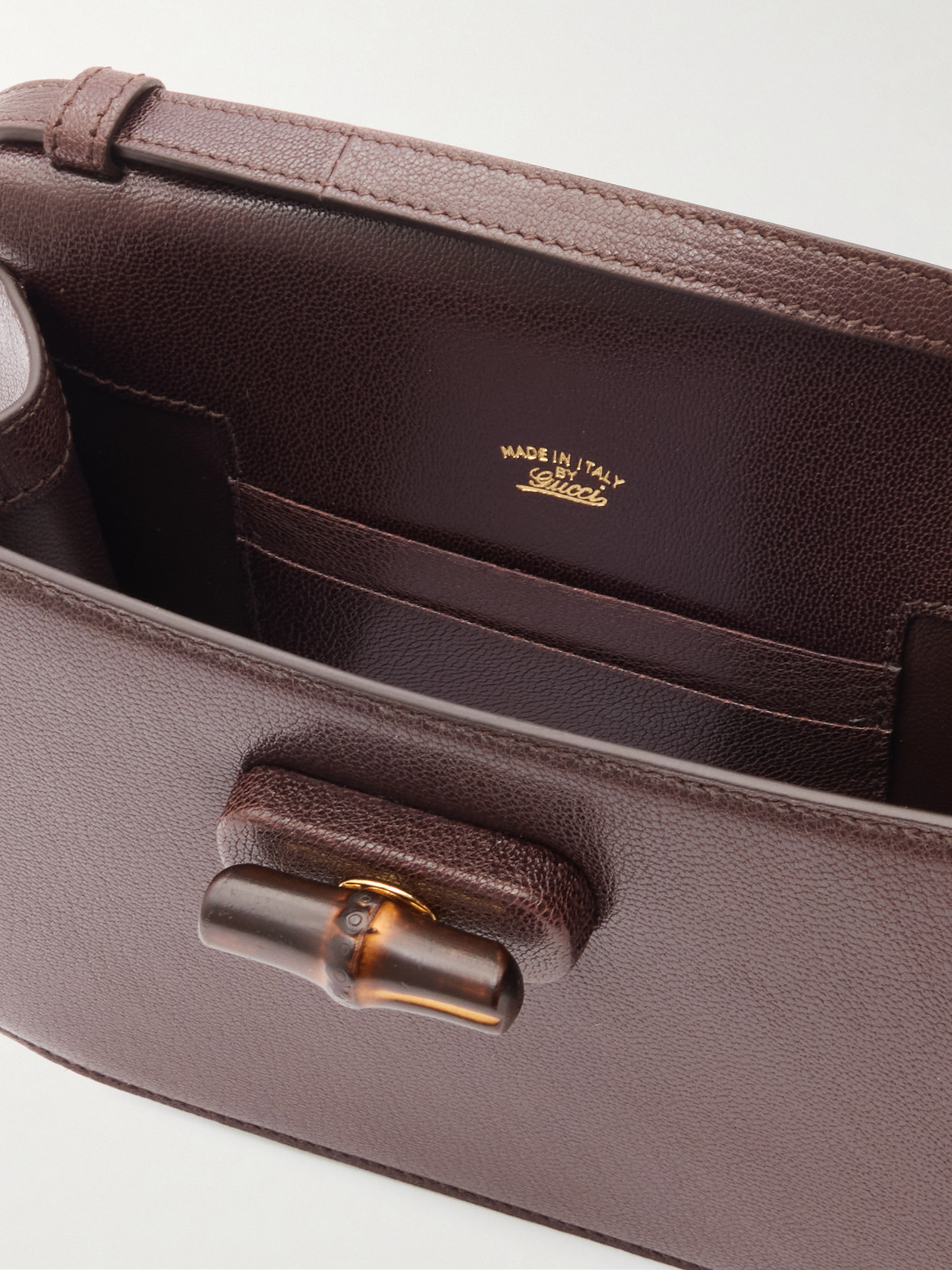 Bamboo Mini Textured-Leather Shoulder Bag