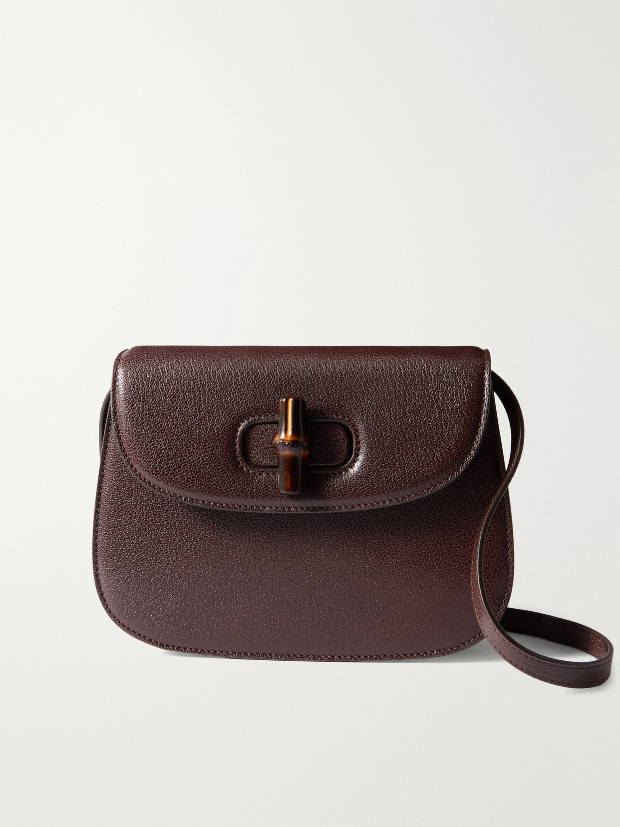 Bamboo Mini Textured-Leather Shoulder Bag