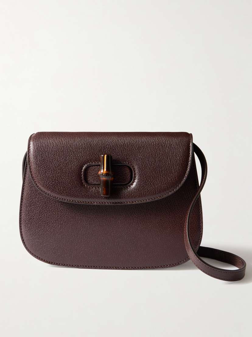 Gucci Bamboo Mini Textured-leather Shoulder Bag