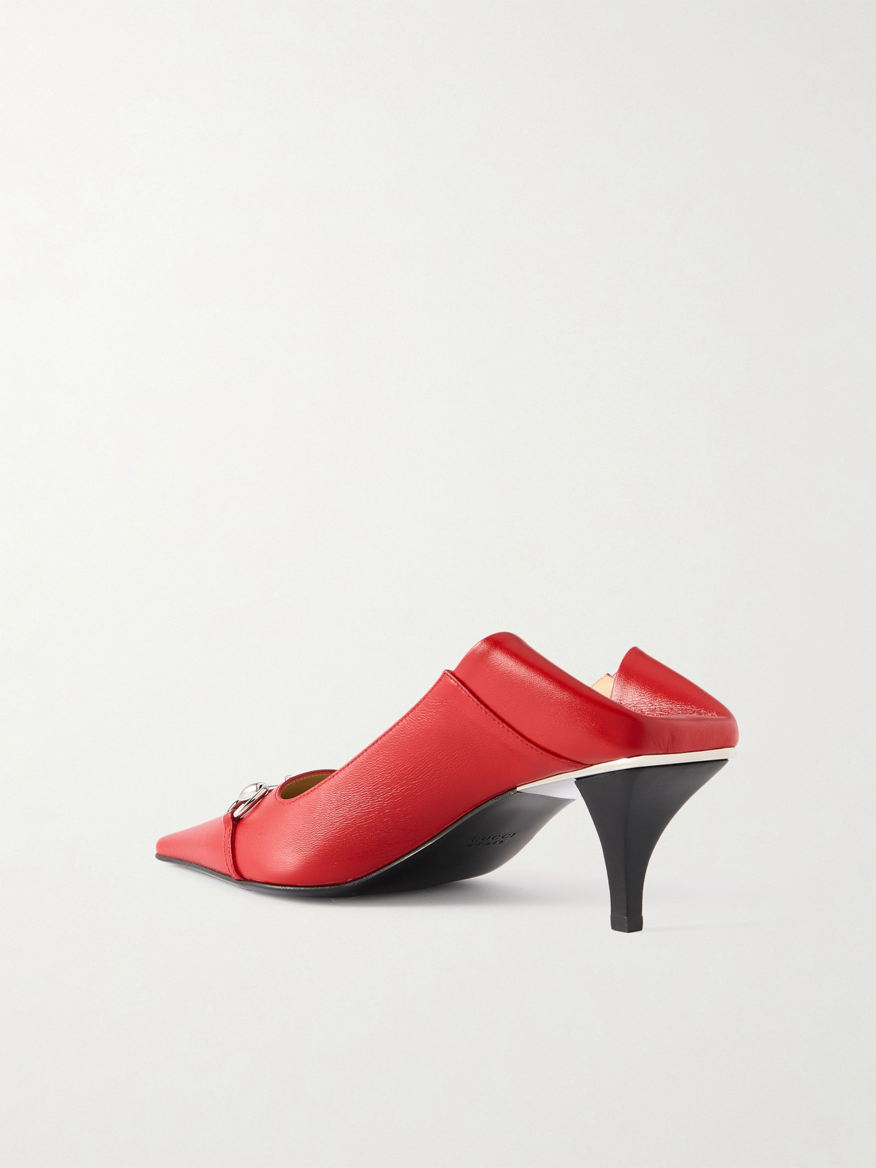 Vittoria Collapsible-Heel Horsebit-Embellished Pumps