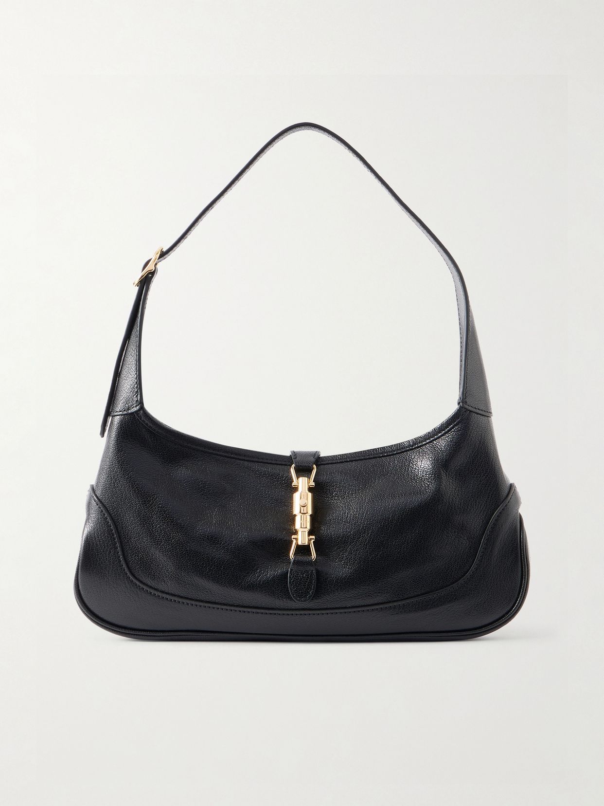 Jackie Slim textured-leather shoulder bag