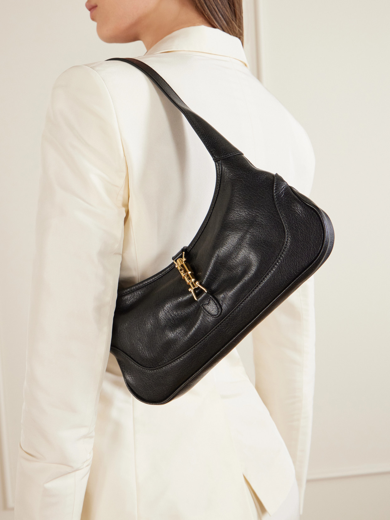 Jackie 1961 Slim Textured-Leather Shoulder Bag