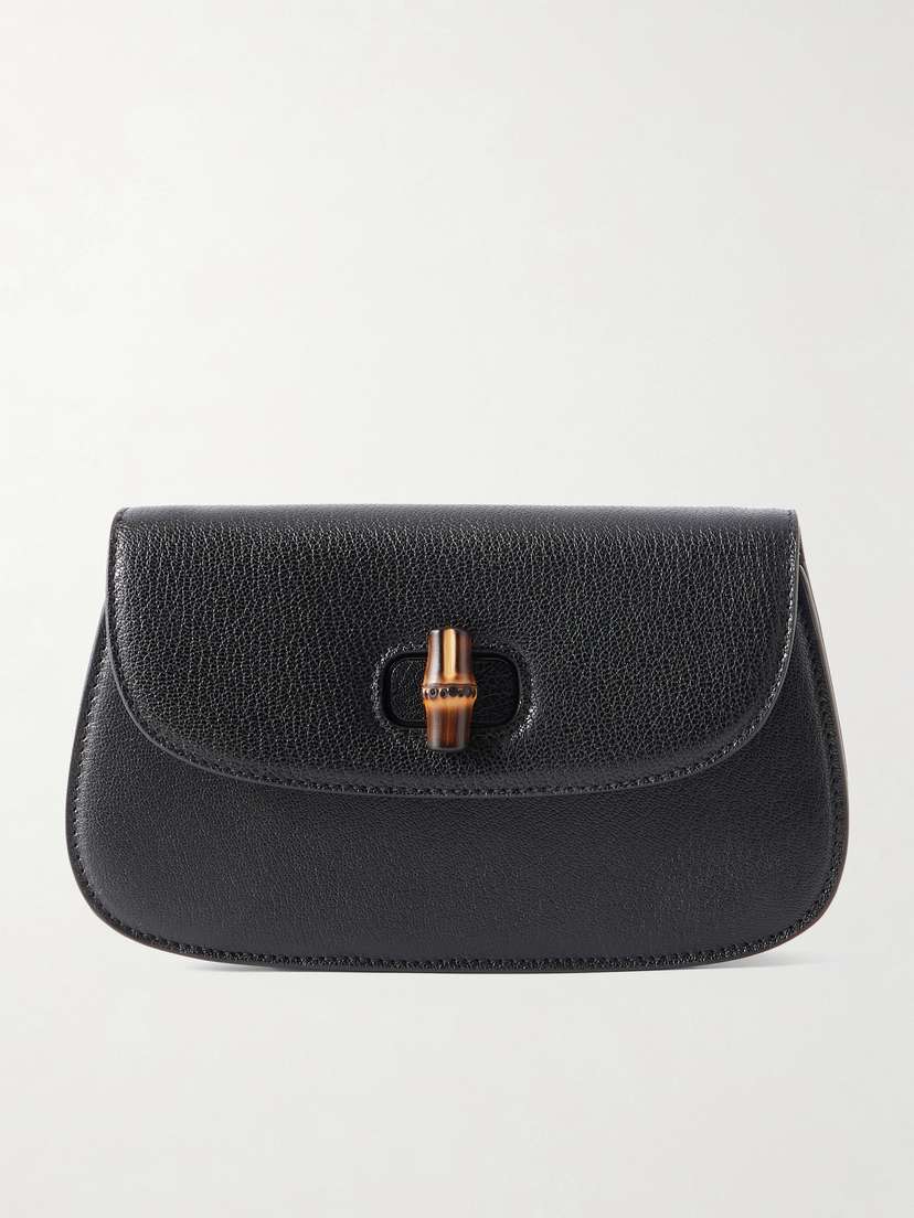 Gucci Bamboo 1947 Textured-leather Clutch