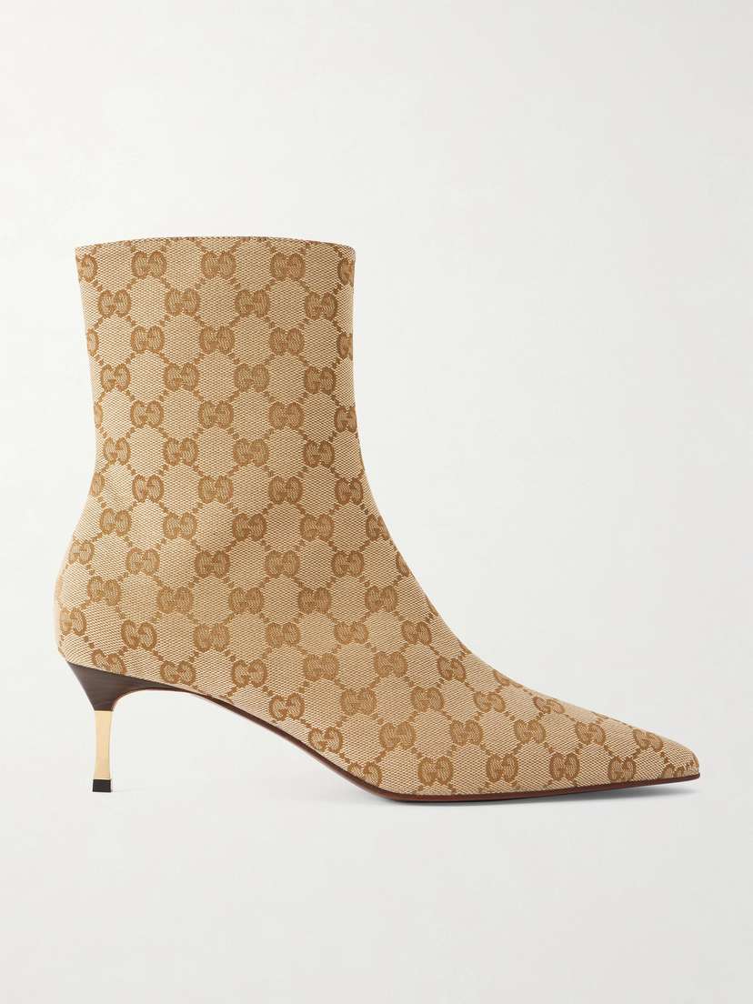 Gucci Bombshell Canvas-jacquard Ankle Boots