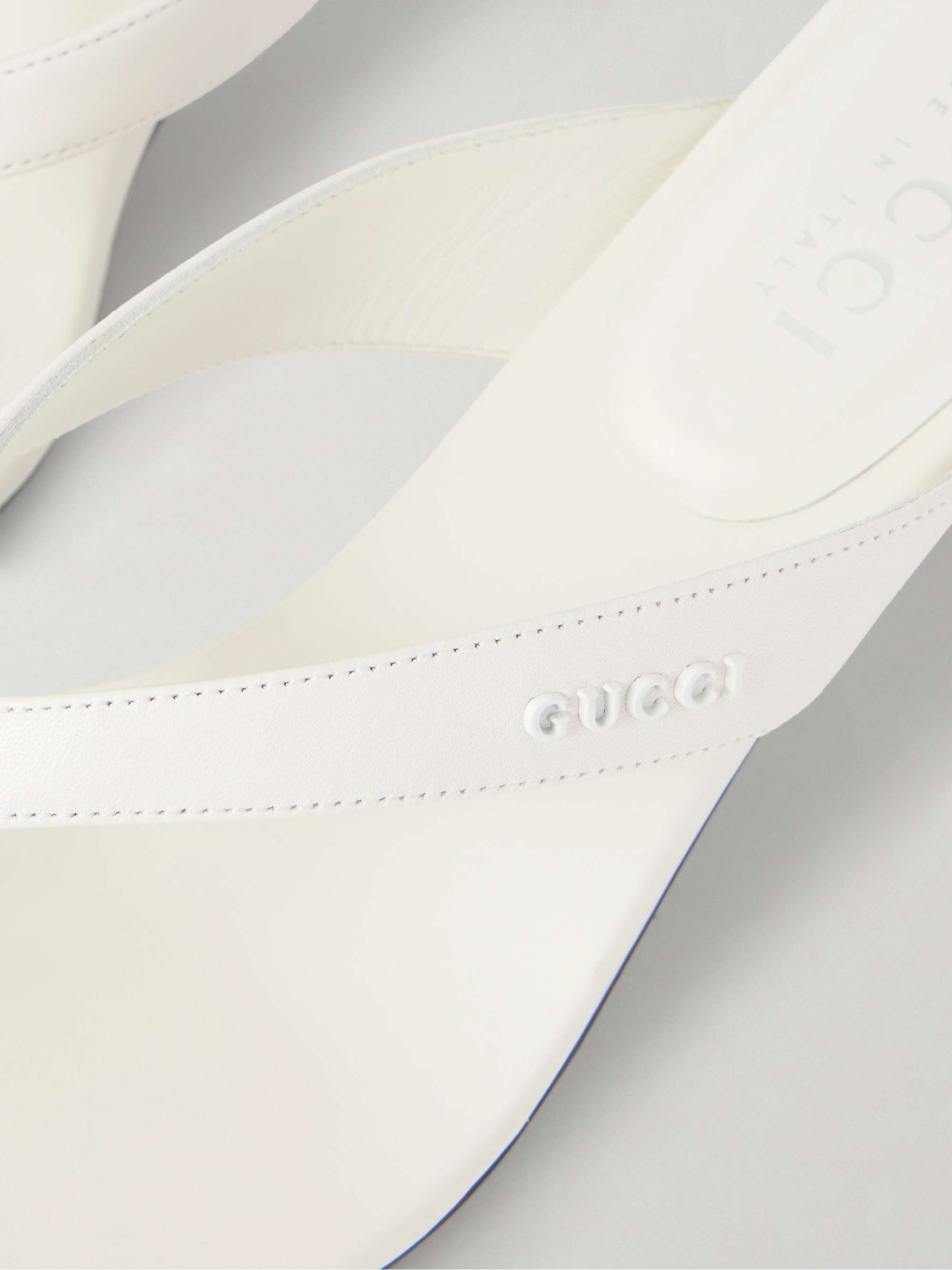 GUCCI Vittoria logo-embellished leather thong sandals | NET-A-PORTER