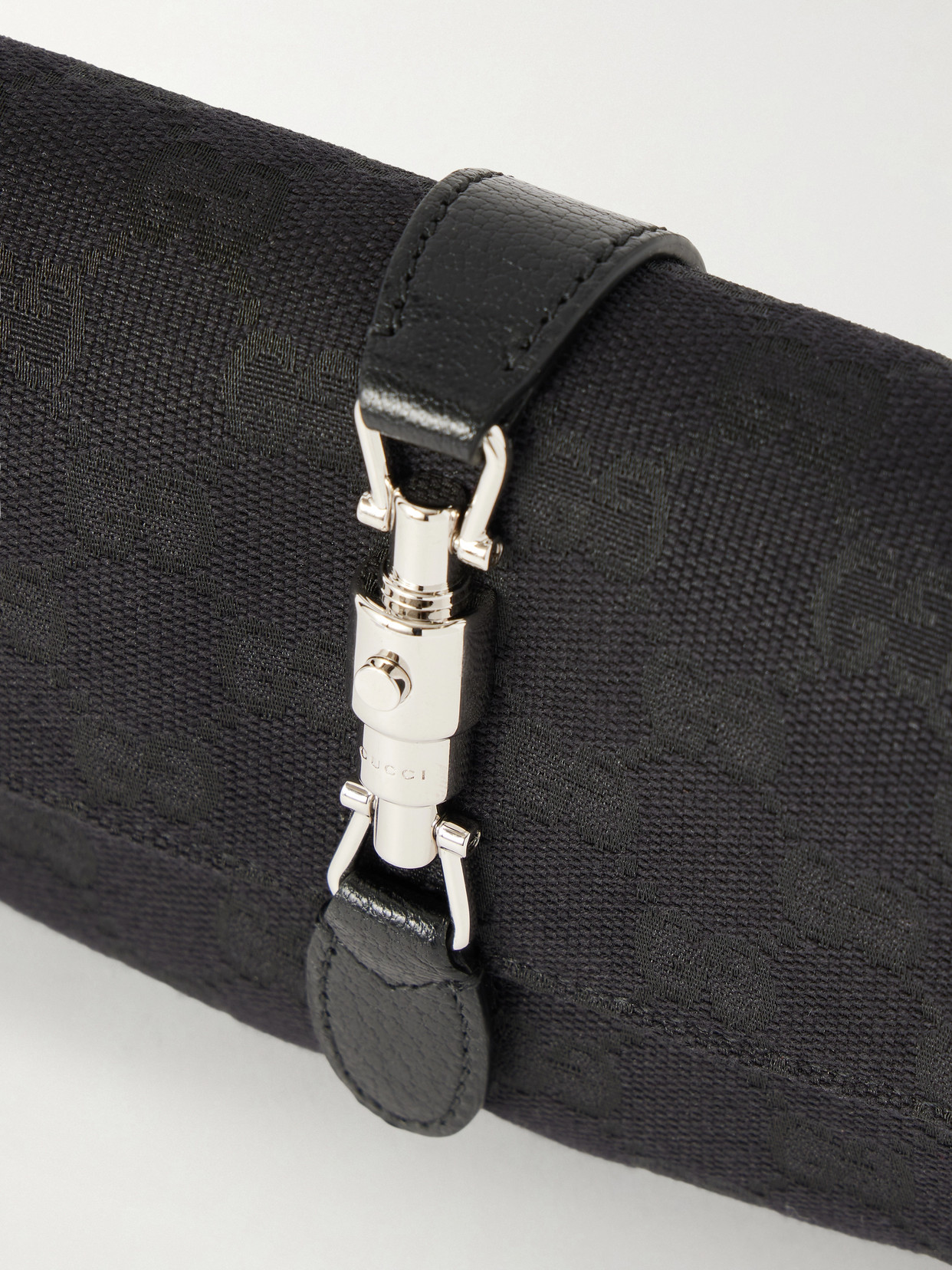 Jackie 1961 Mini Leather-Trimmed Canvas-Jacquard Shoulder Bag