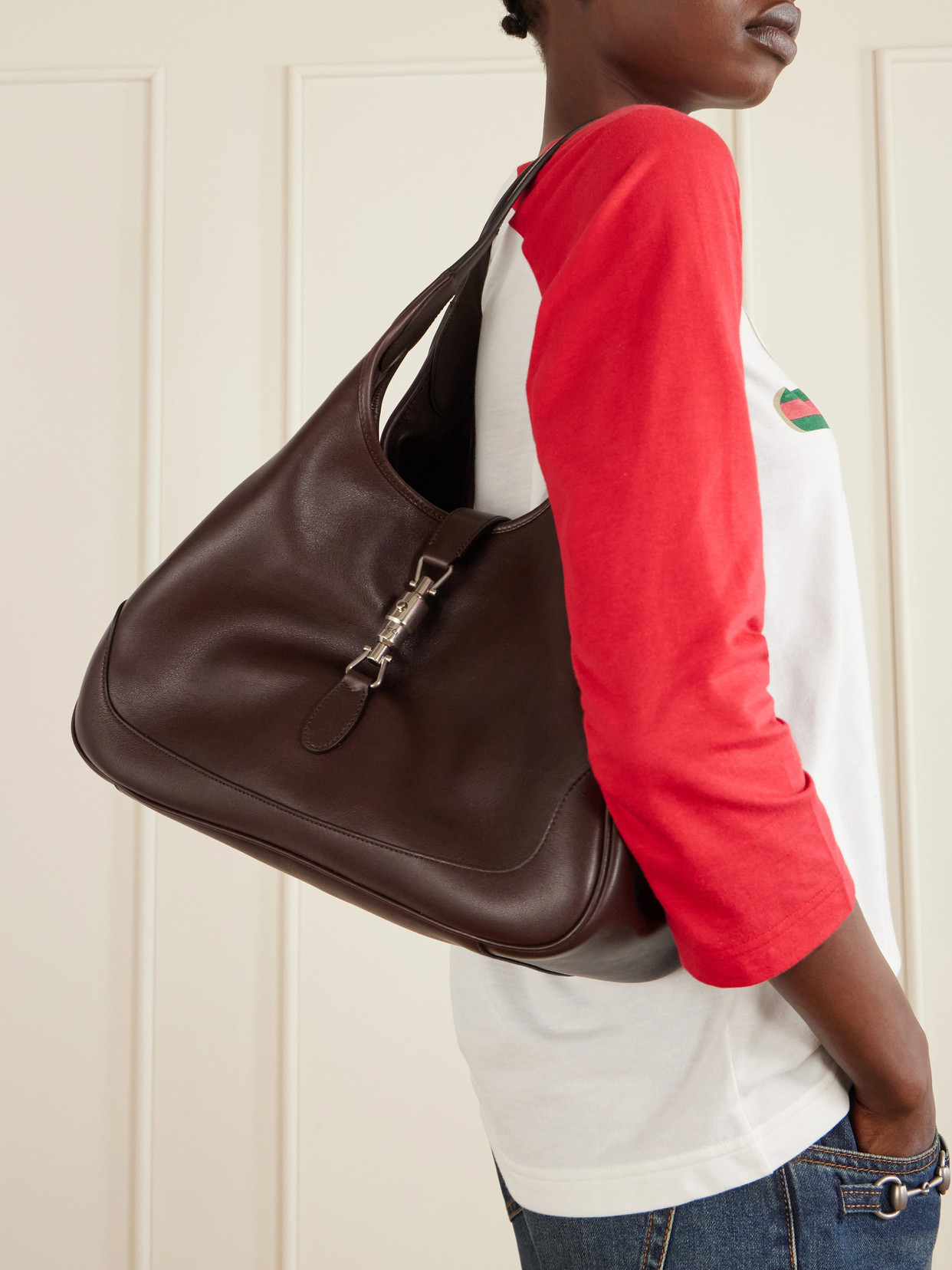 Mercato Textured-Leather Shoulder Bag