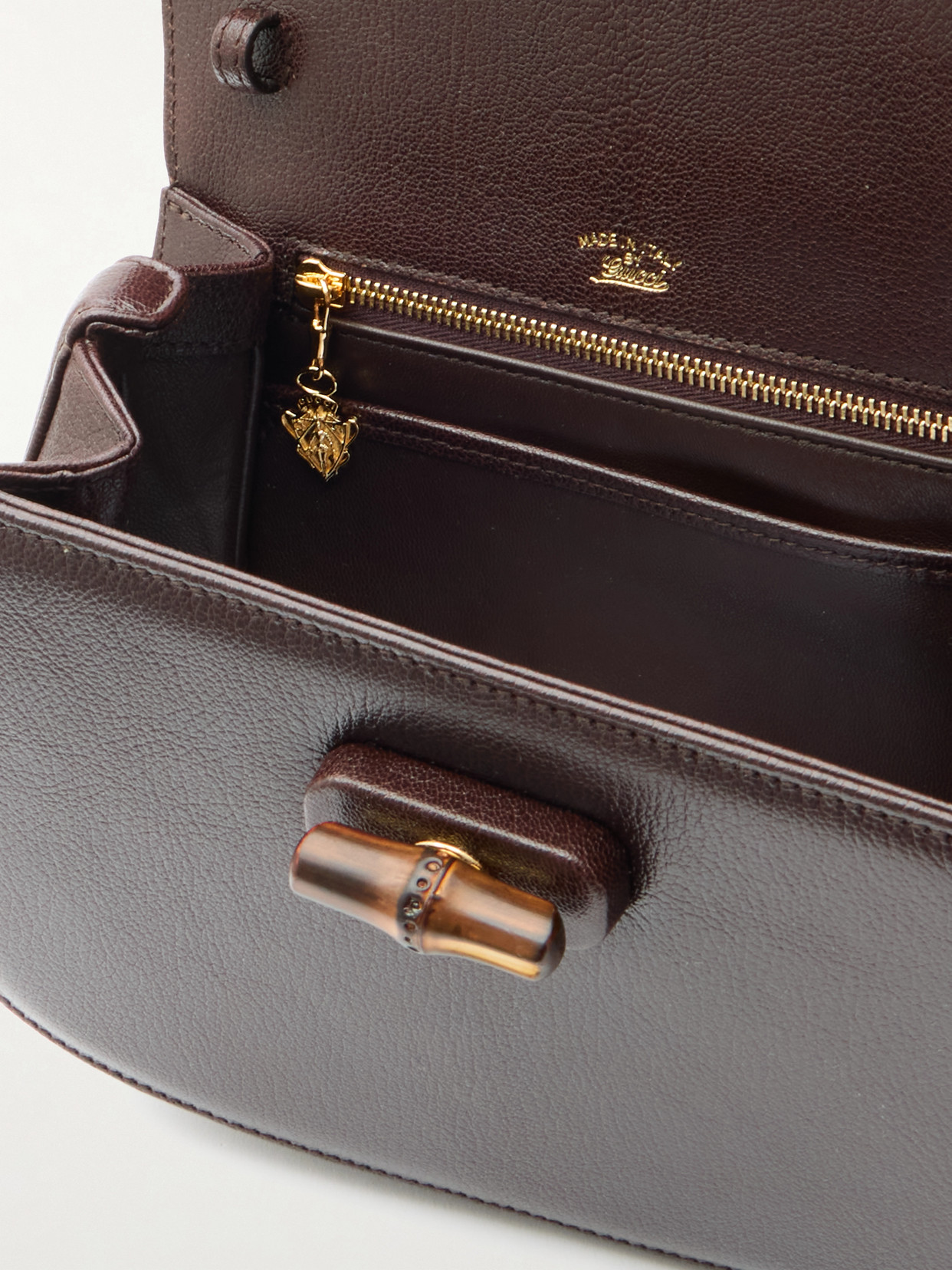 Bamboo 1947 Small Textured-Leather Tote